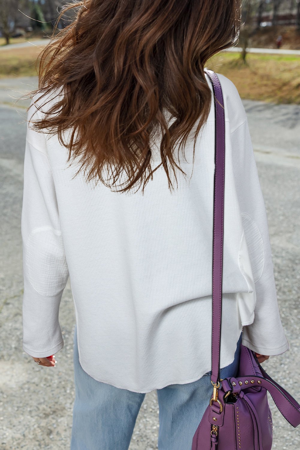 Solid Waffle Ribbed Patchwork Dolman Sleeve Oversized Top - Rooted & Reckless Co.