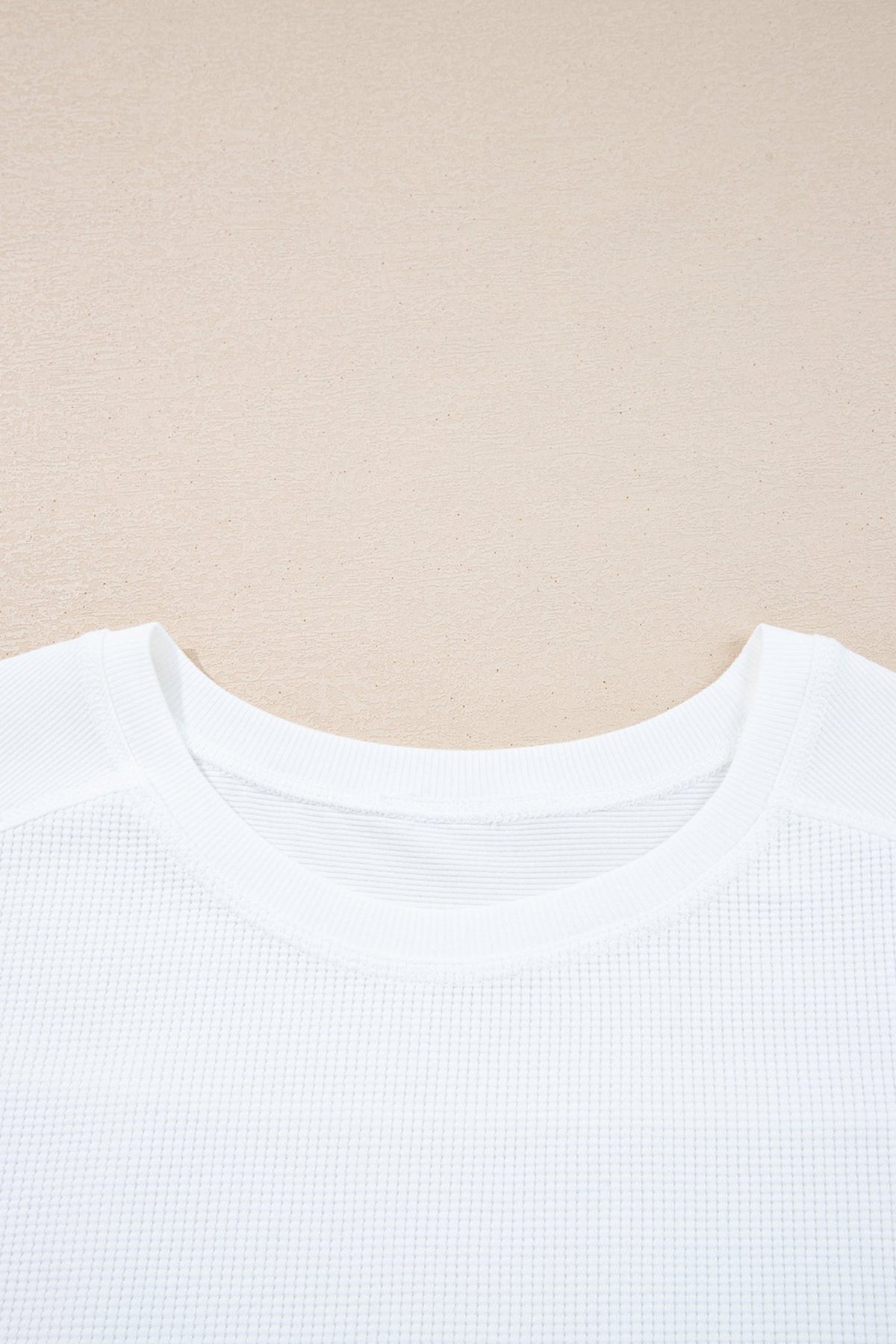 Solid Waffle Ribbed Patchwork Dolman Sleeve Oversized Top - Rooted & Reckless Co.