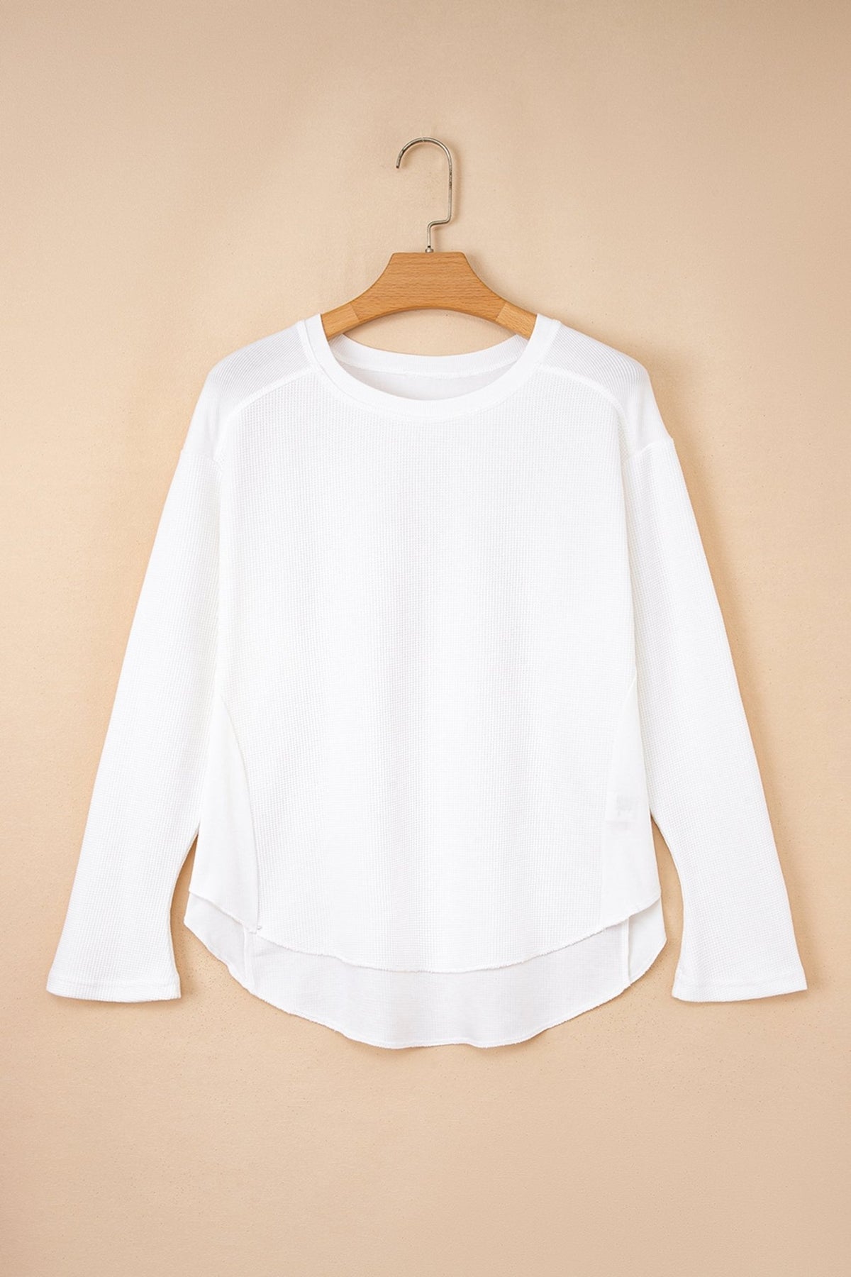 Solid Waffle Ribbed Patchwork Dolman Sleeve Oversized Top - Rooted & Reckless Co.