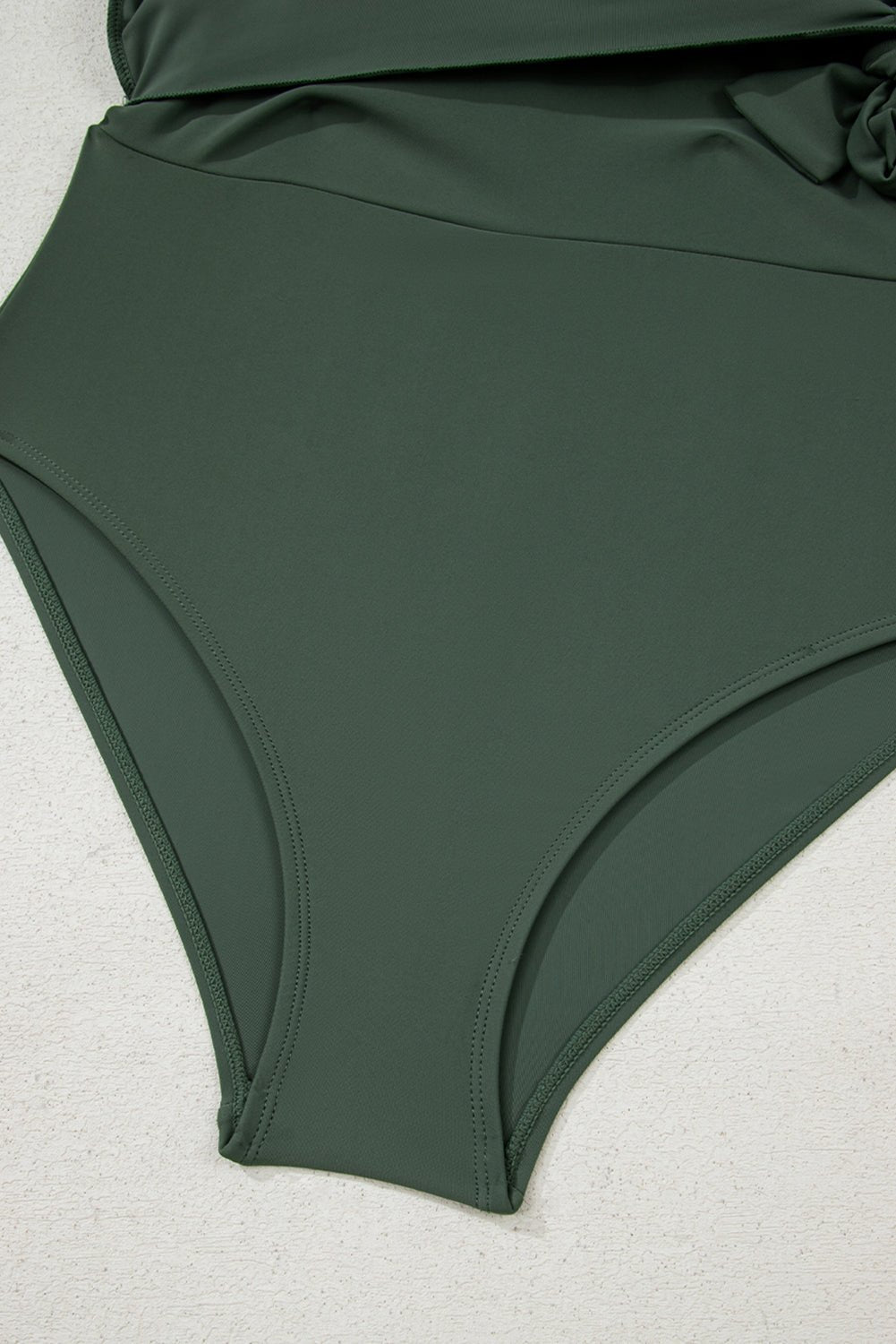 Solid Wrap Tie Waist Square Neck Swim Dress - Rooted & Reckless Co.
