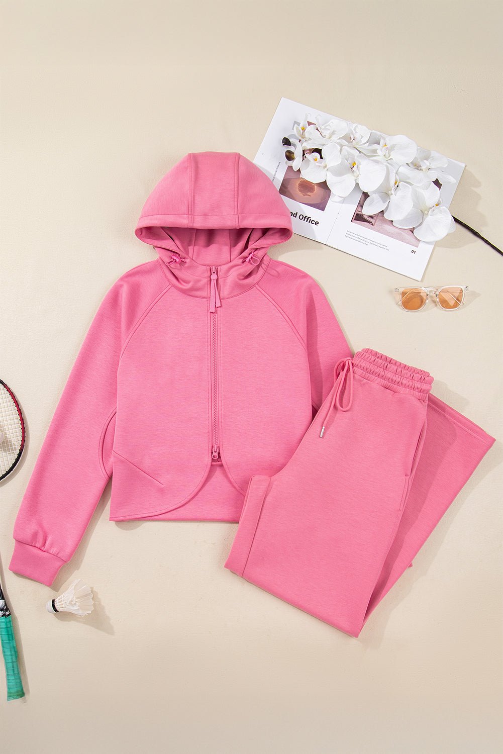 Solid Zip Up Hoodie and Pants Set - Rooted & Reckless Co.