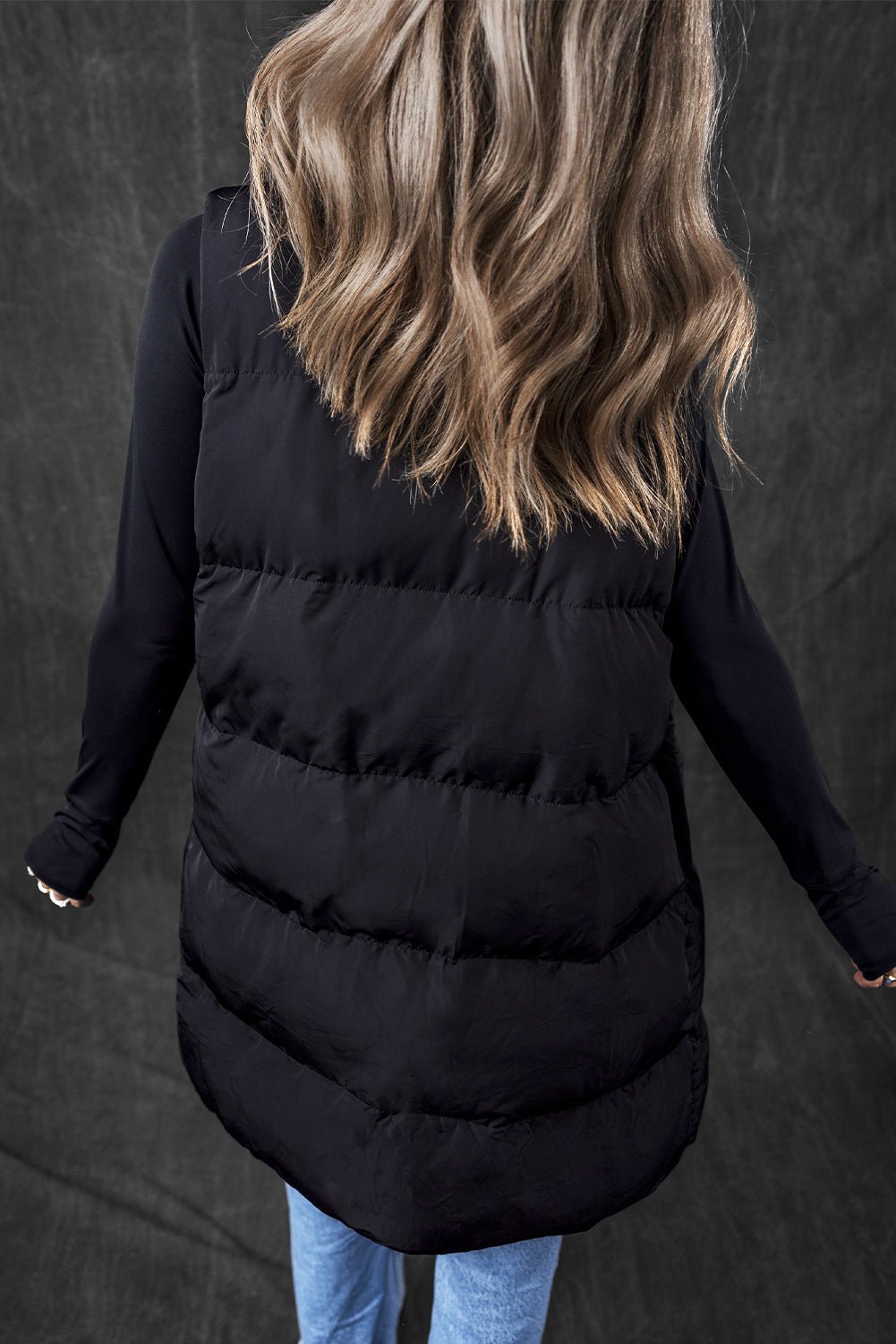 Solid Zip-Up Pocketed Puffer Vest - Rooted & Reckless Co.