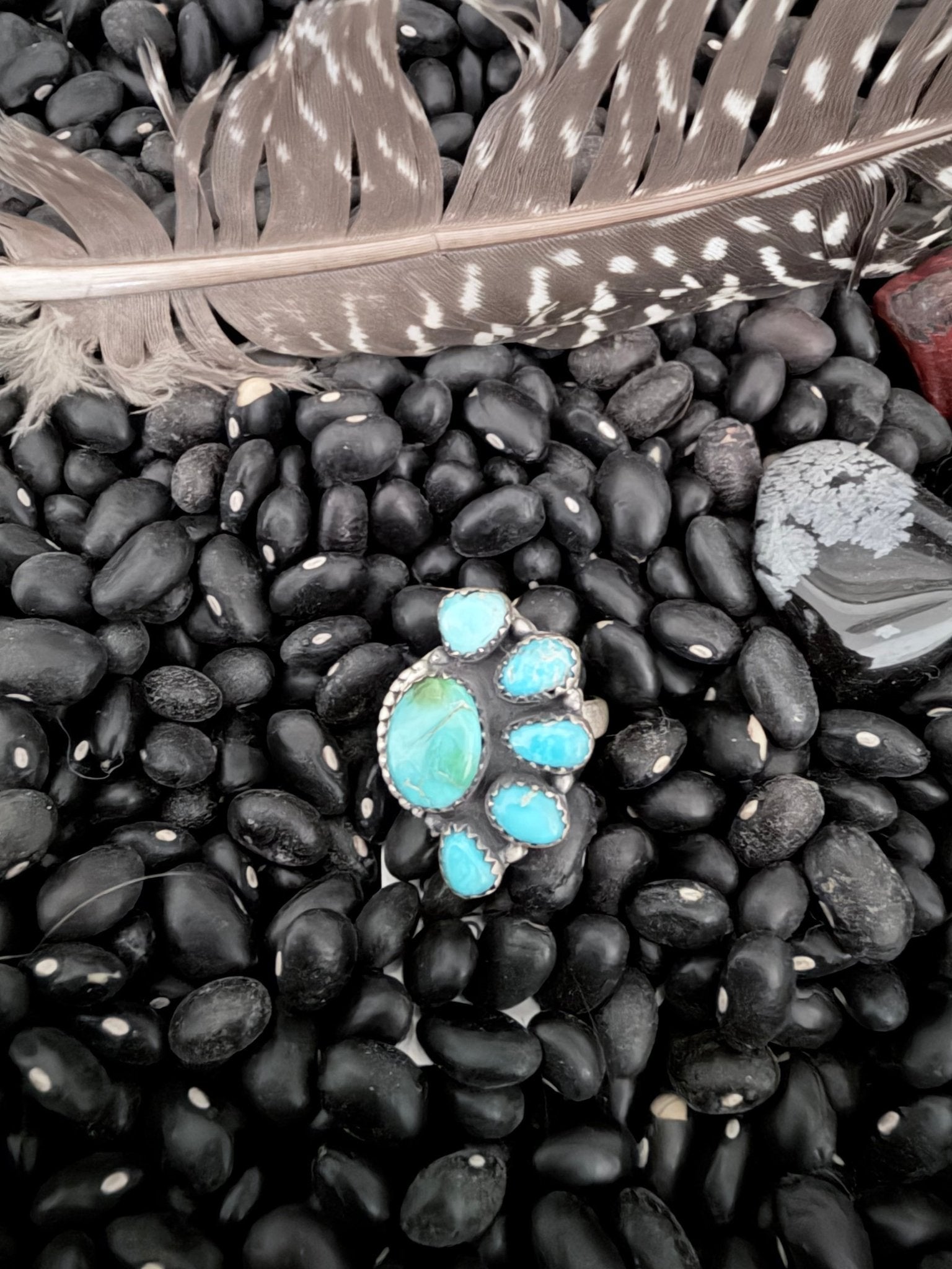 Sonoran Blue Sterling Adjustable Ring - Rooted & Reckless Co.