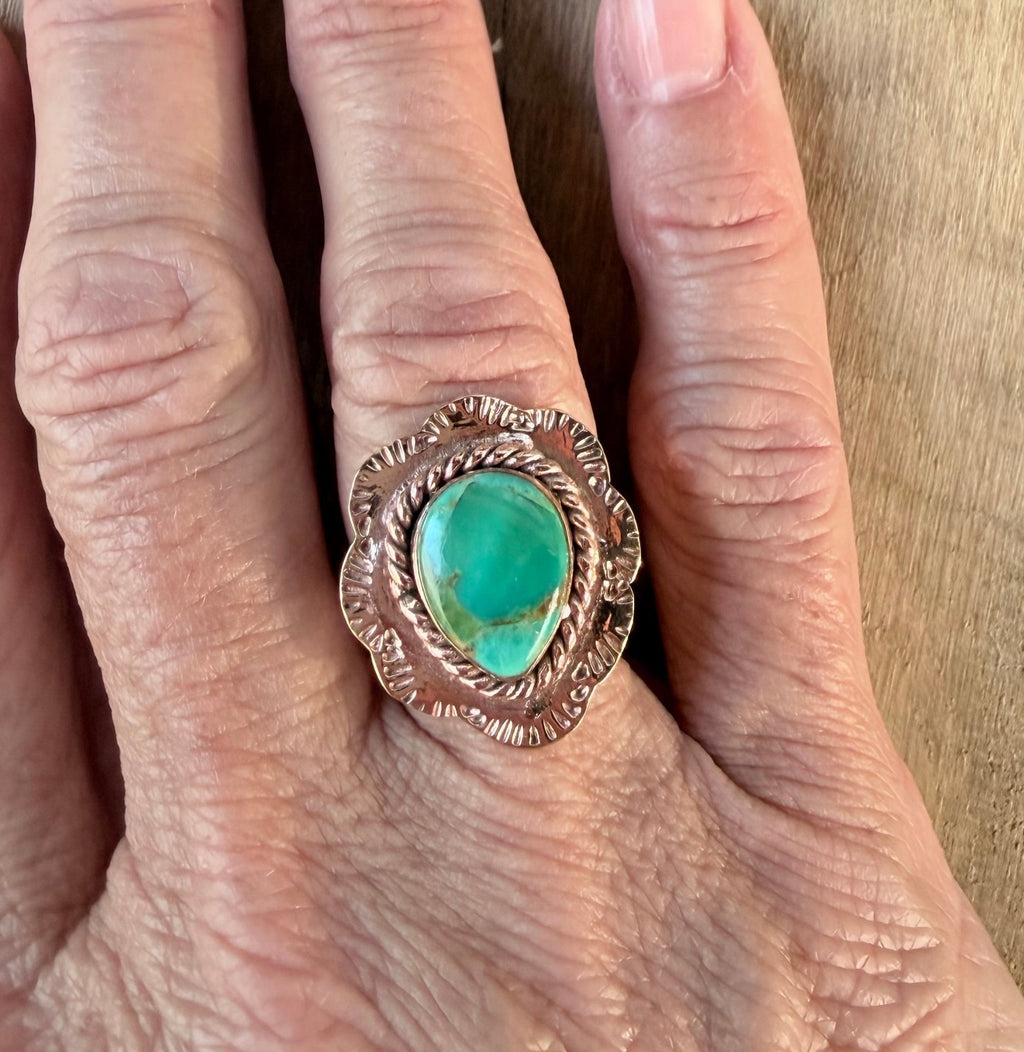 Sonoran Mountain and Copper Adjustable Ring - Rooted & Reckless Co.