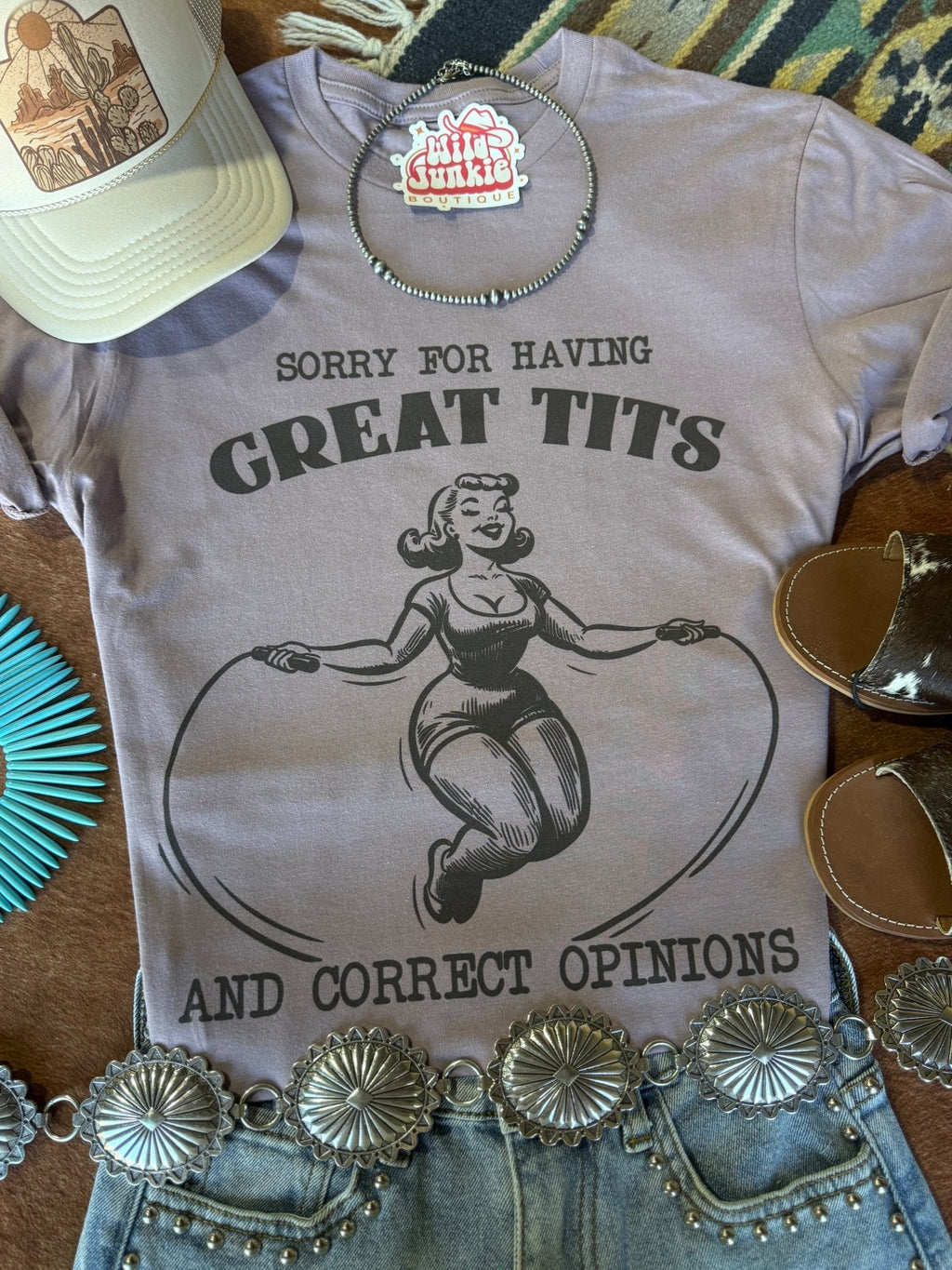 Sorry For Having Great Tits Graphic Tee - Rooted & Reckless Co.