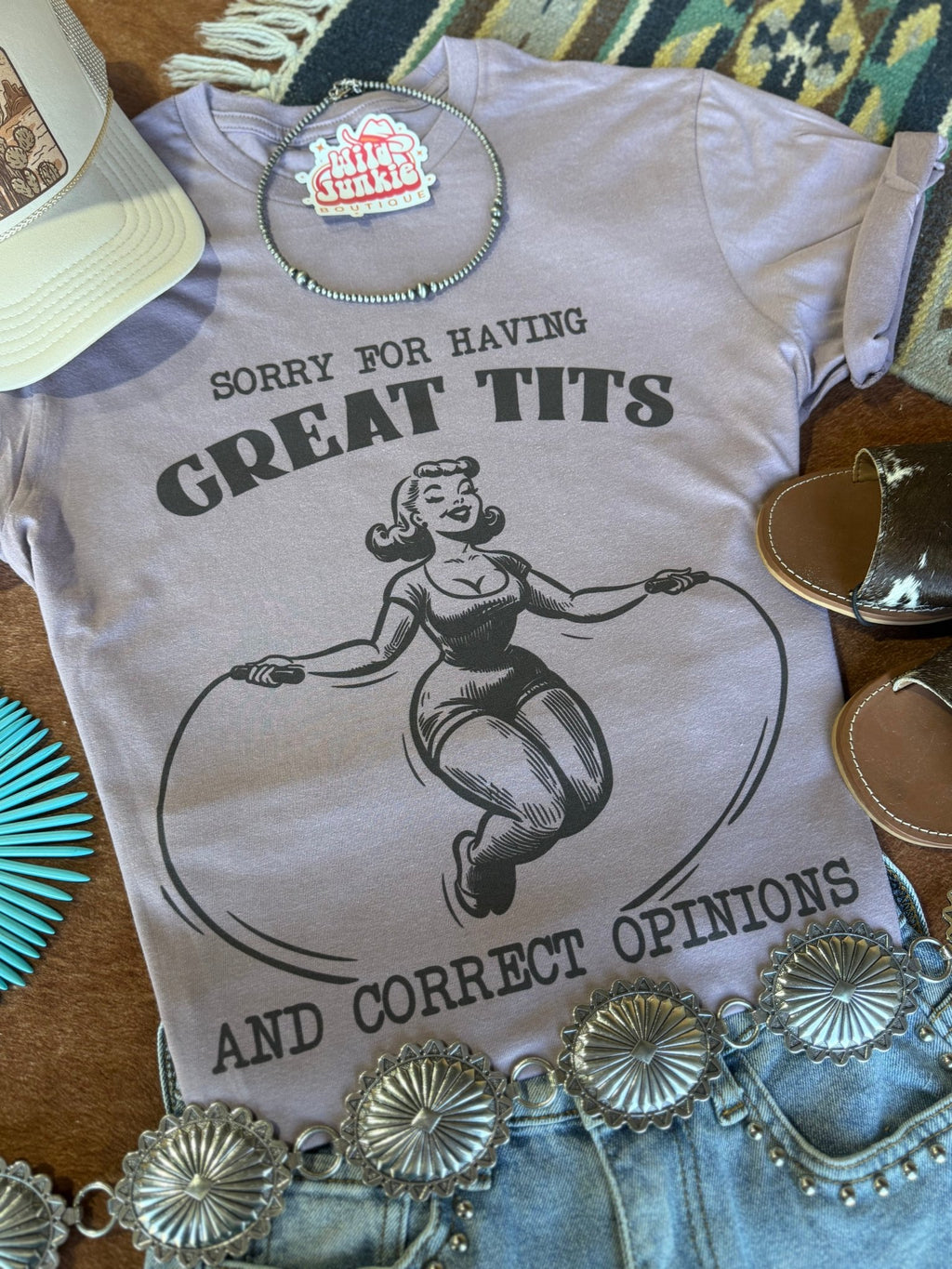 Sorry For Having Great Tits Graphic Tee - Rooted & Reckless Co.