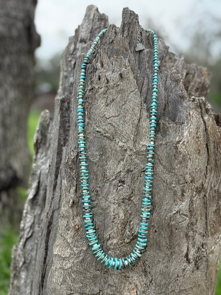 Southwest Heishi Long Strand Beaded Necklace - Rooted & Reckless Co.