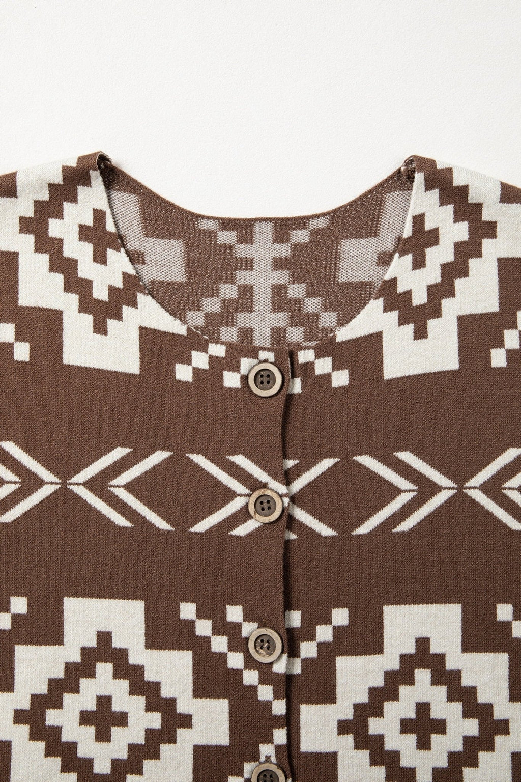 Southwestern Aztec Buttoned Sweater Vest - Rooted & Reckless Co.