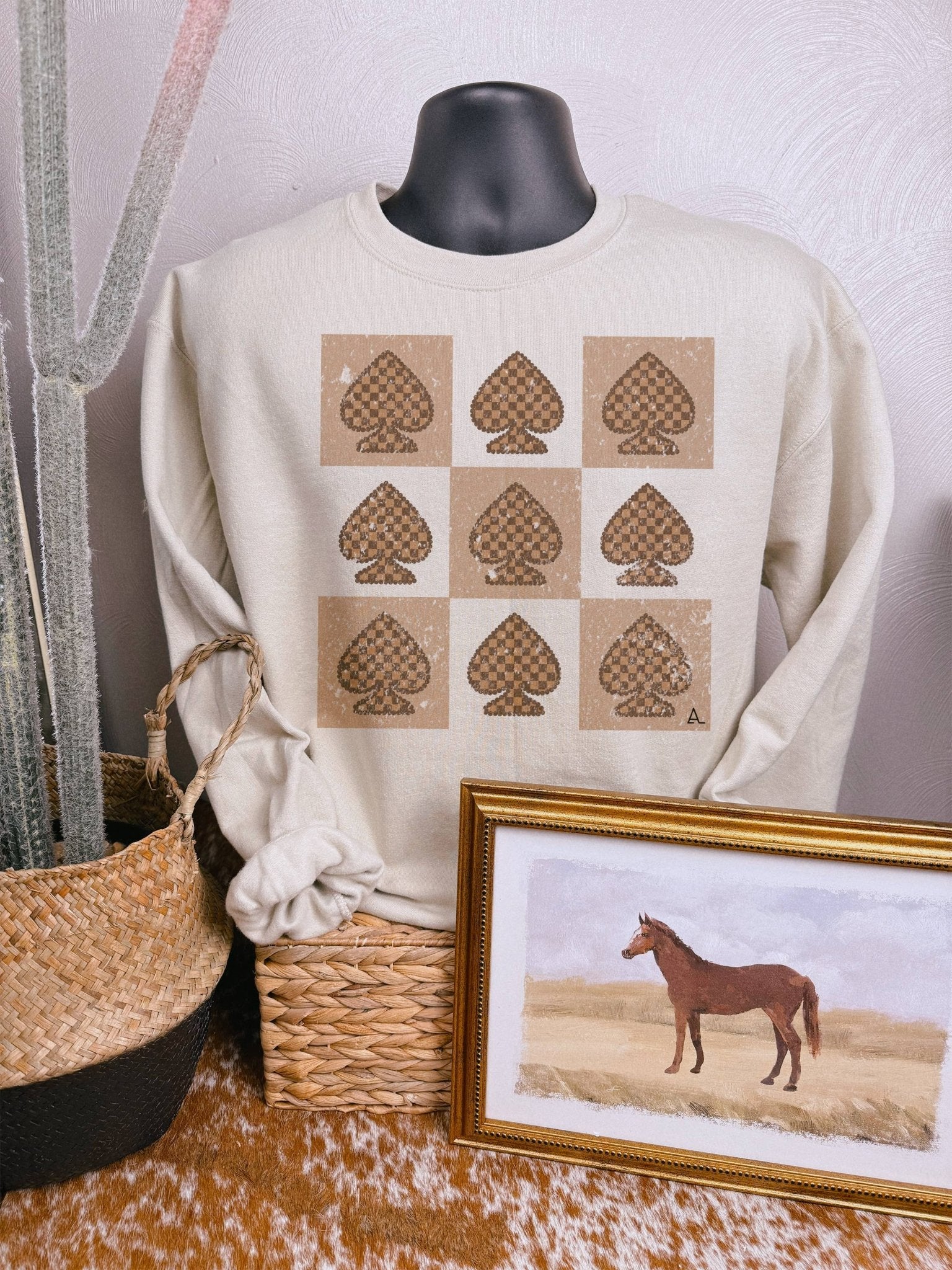 Spade Board Crew Sweatshirt - Rooted & Reckless Co.