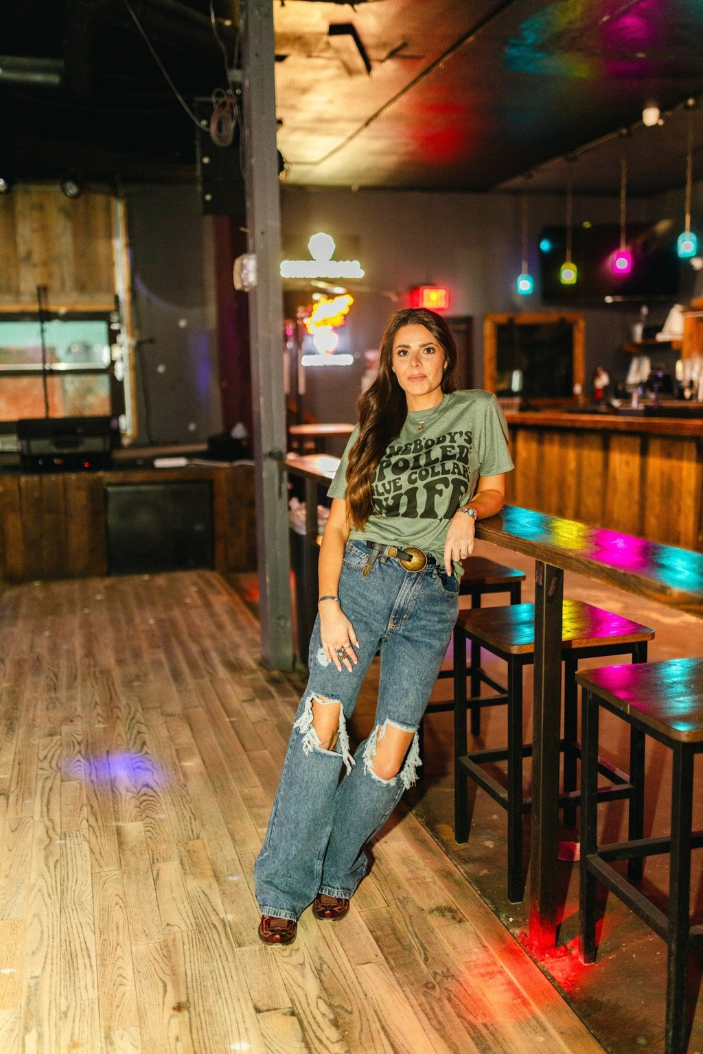 Spoiled Blue Collar Wife Graphic Tee - Rooted & Reckless Co.