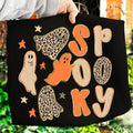 Spooky leopard and orange ghost tee or sweatshirt - Rooted & Reckless Co.