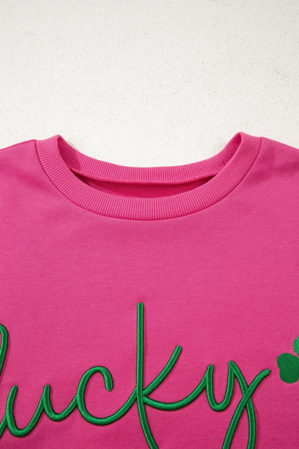 St Patrick Lucky Clover Embroidered Pullover Sweatshirt - Rooted & Reckless Co.
