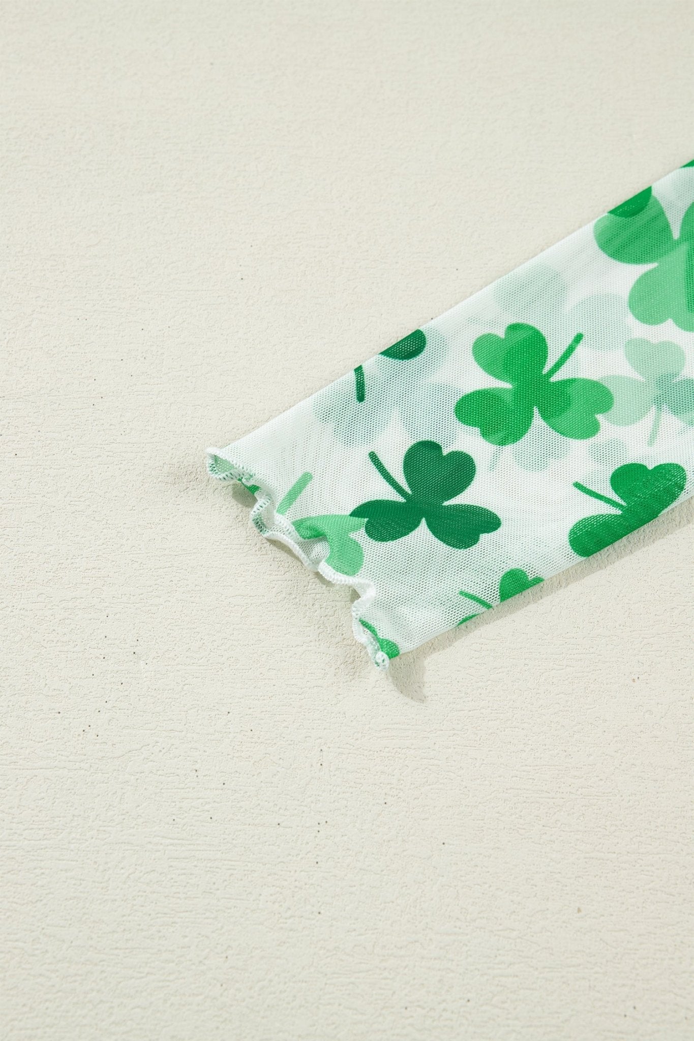 St Patrick Shamrock Lettuce Trim Mock Neck Top - Rooted & Reckless Co.