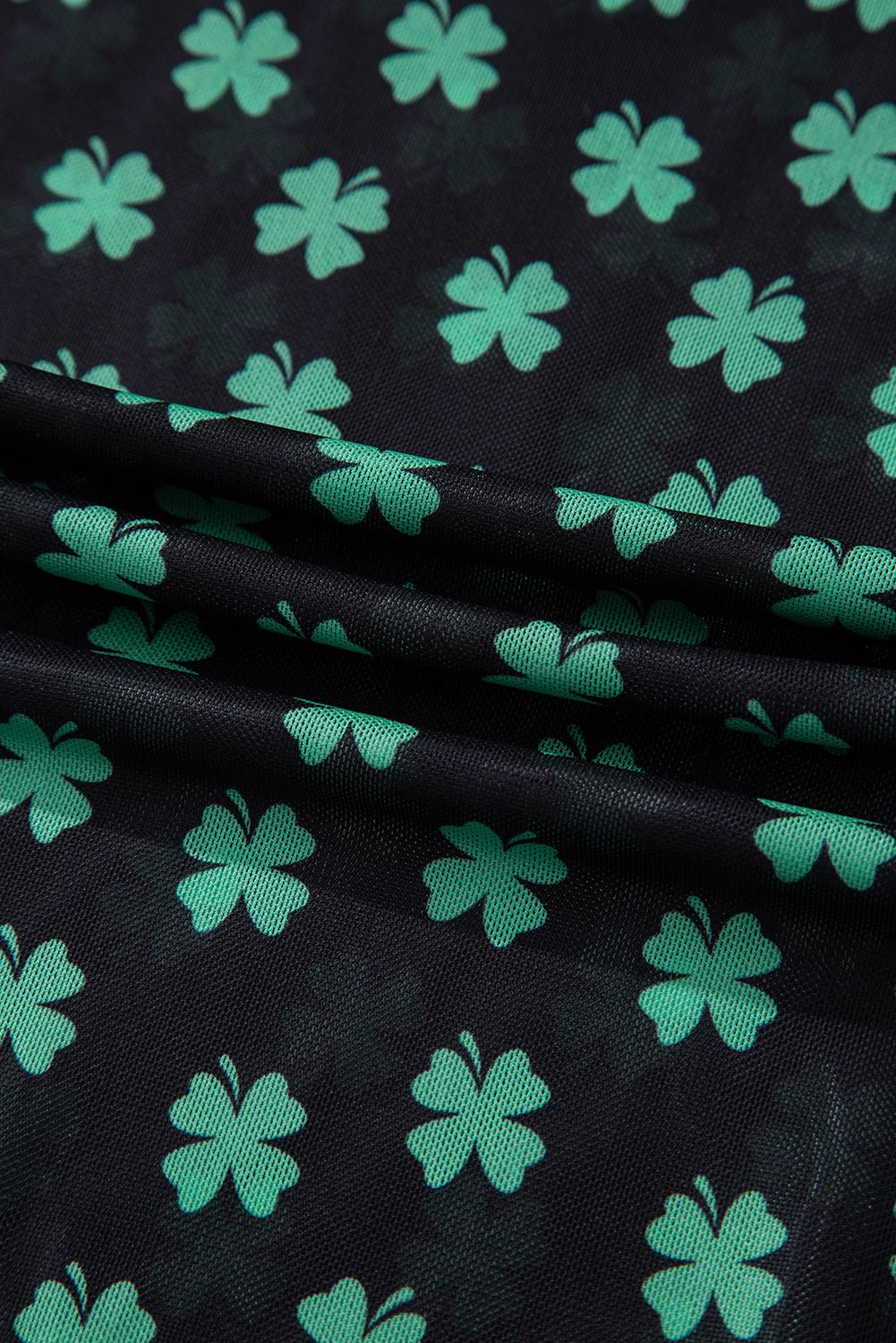 St Patrick Shamrock Mesh Long Sleeve Bodysuit - Rooted & Reckless Co.