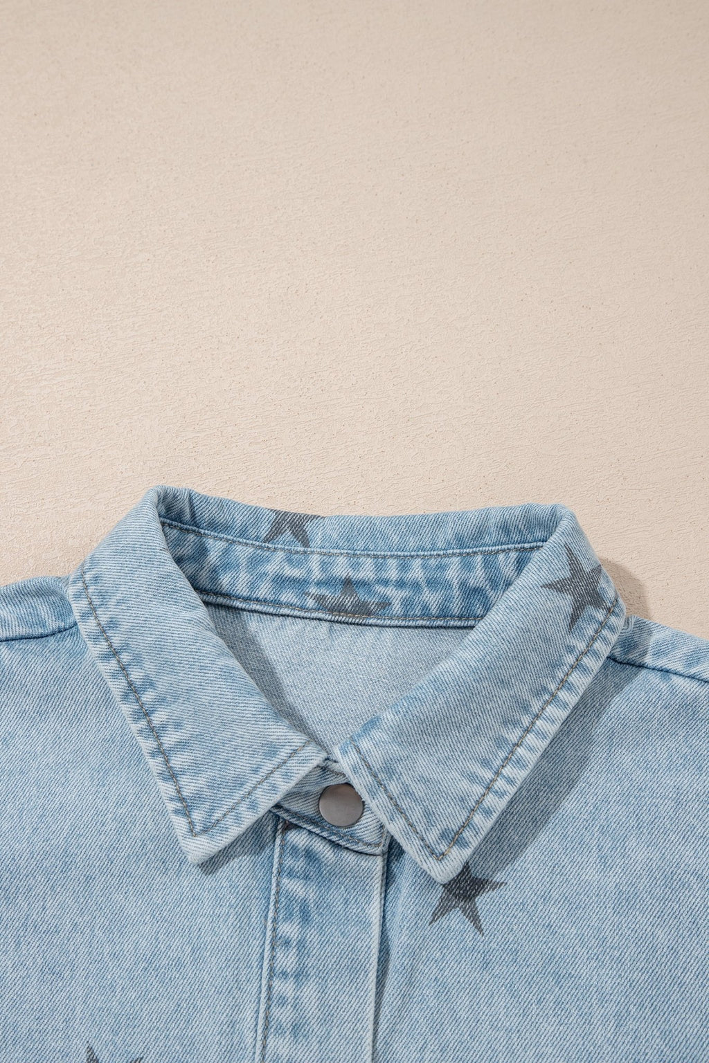 Star Denim Chest Pockets Long Sleeve Shacket - Rooted & Reckless Co.