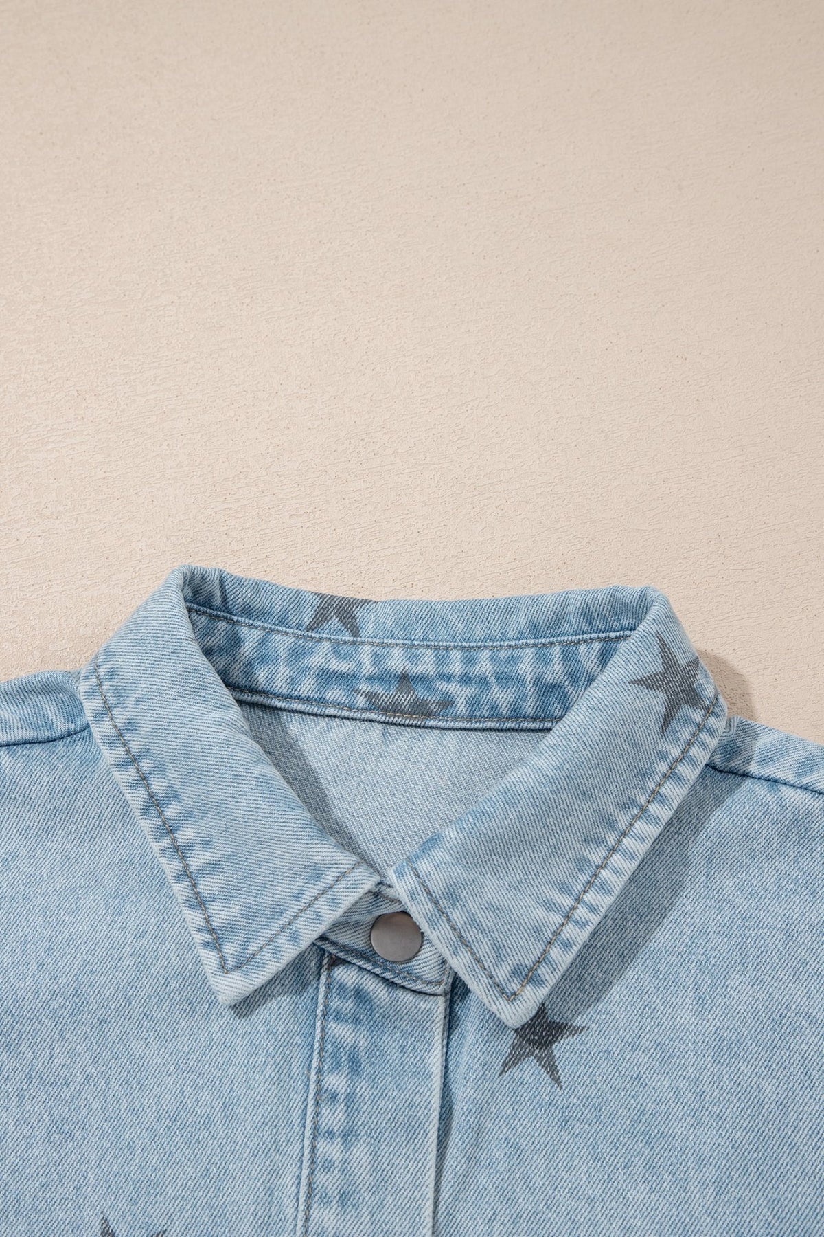 Star Denim Chest Pockets Long Sleeve Shacket - Rooted & Reckless Co.