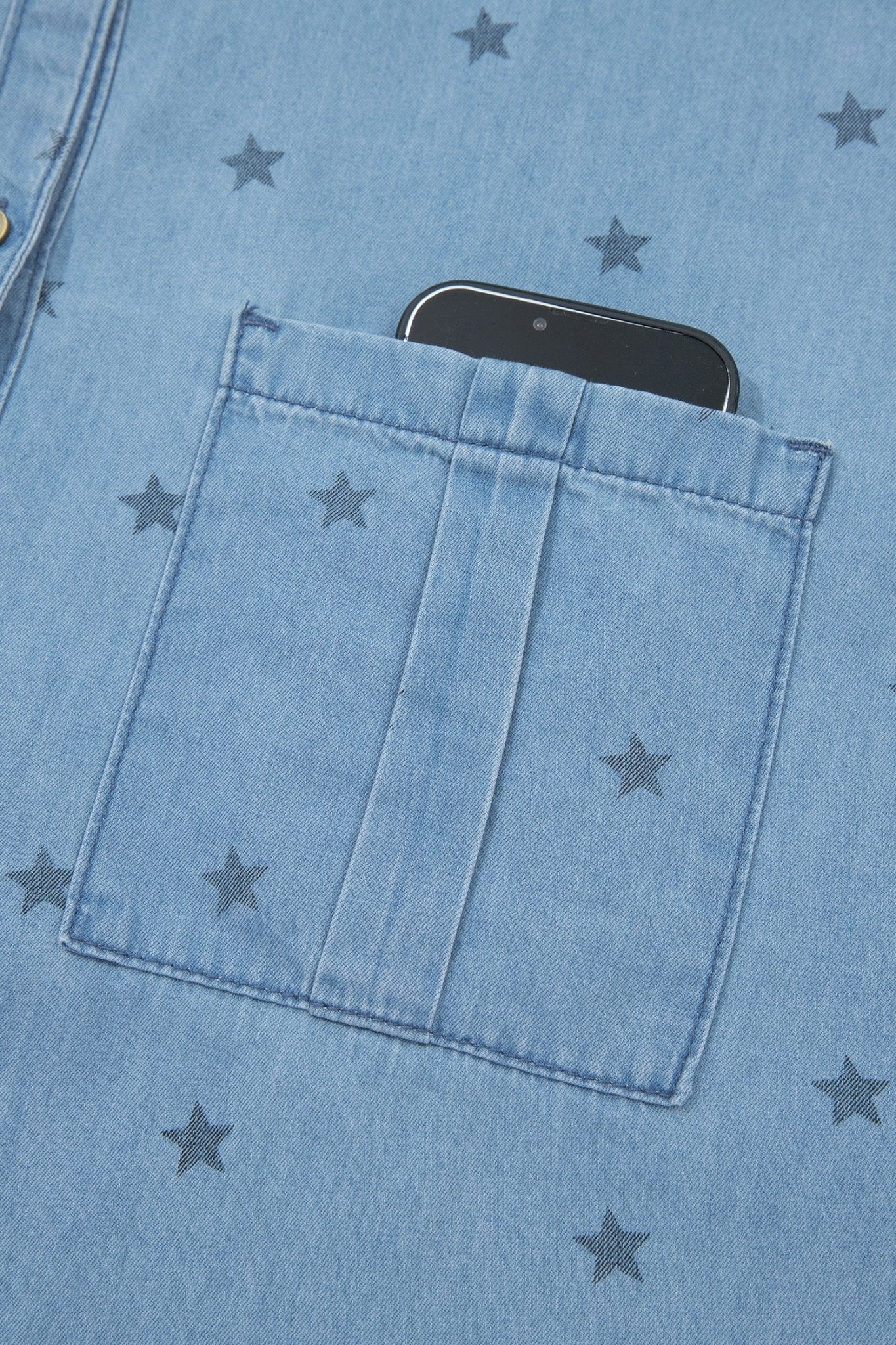 Star Denim Double Chest Pocket Short Sleeve Shirt - Rooted & Reckless Co.