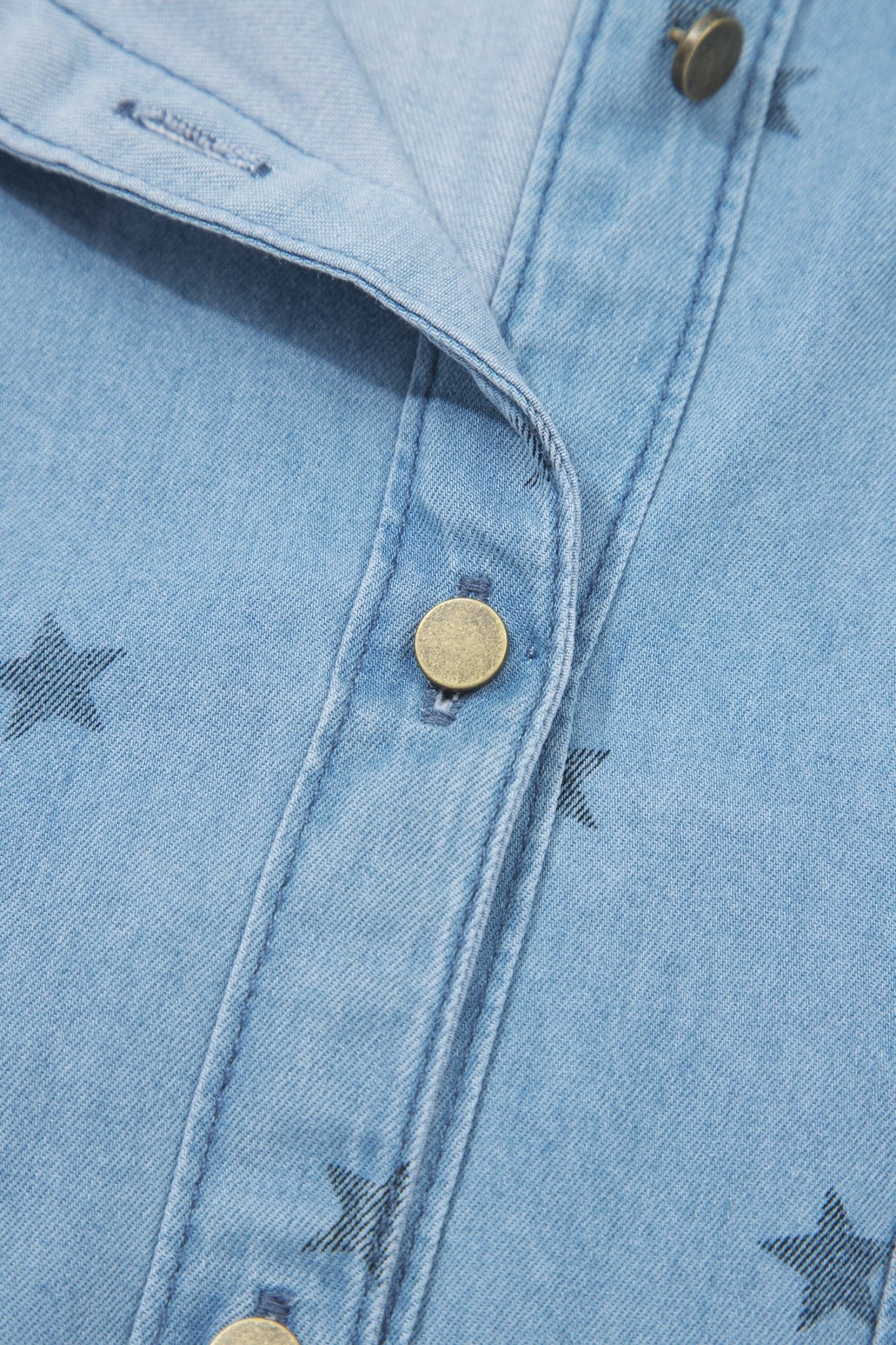 Star Denim Double Chest Pocket Short Sleeve Shirt - Rooted & Reckless Co.