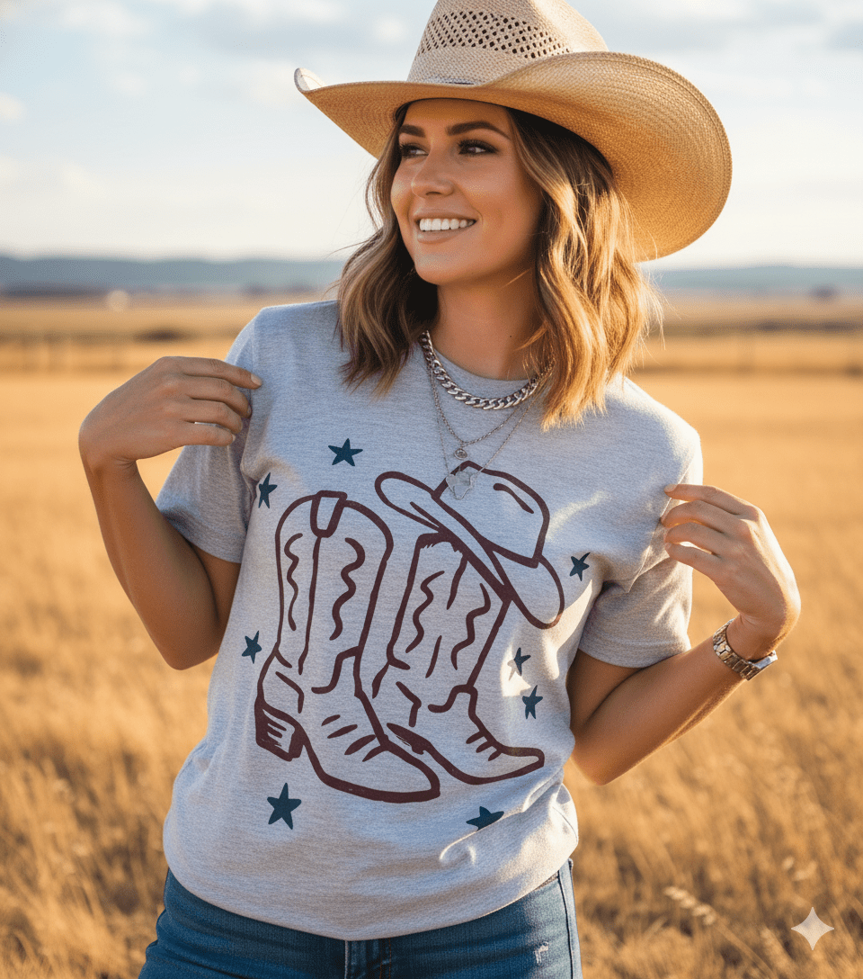 Star Spangled Boots Graphic Tee - Rooted & Reckless Co.