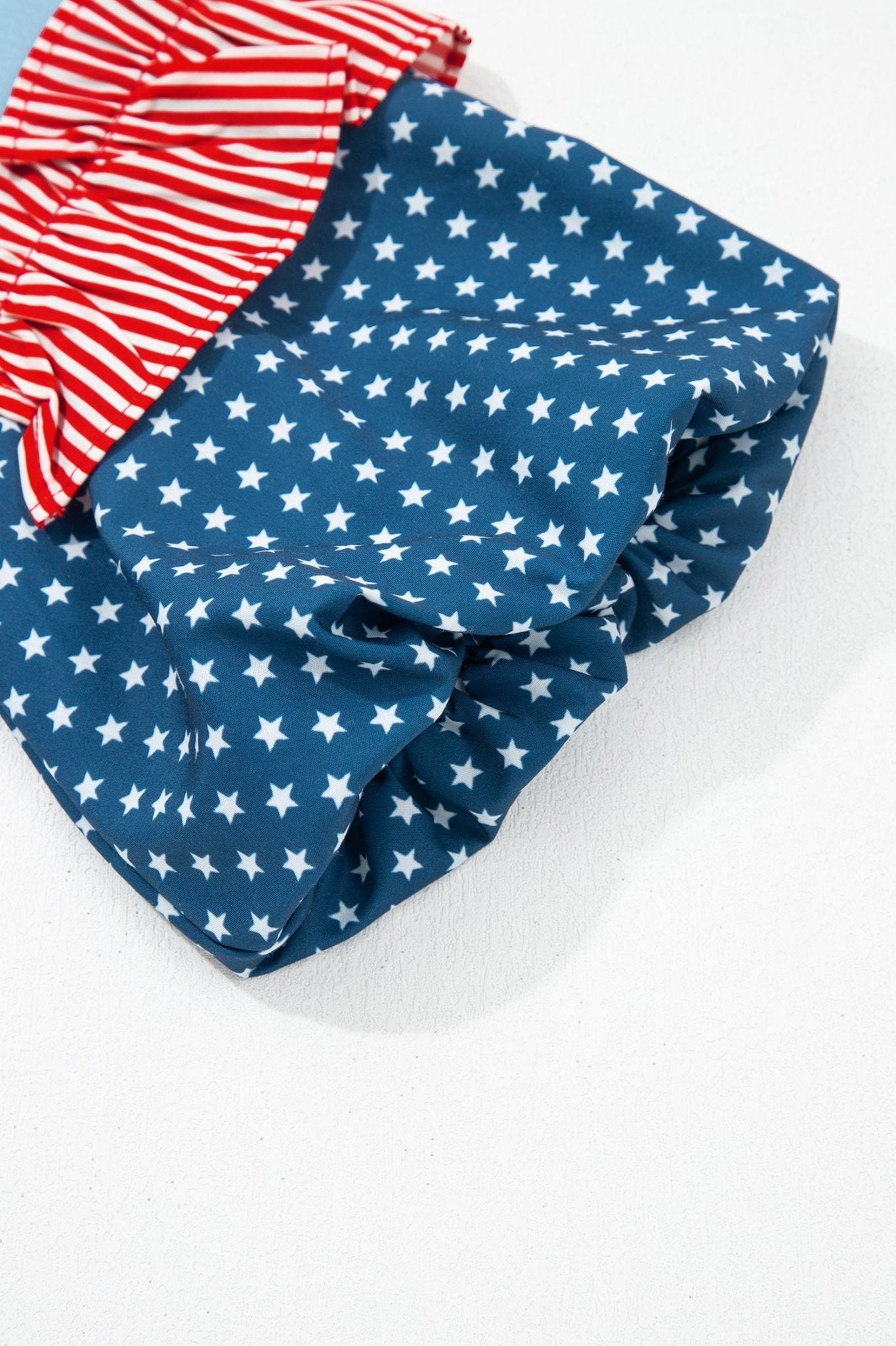Stars & Stripe Patchwork Short Puff Sleeve Top - Rooted & Reckless Co.