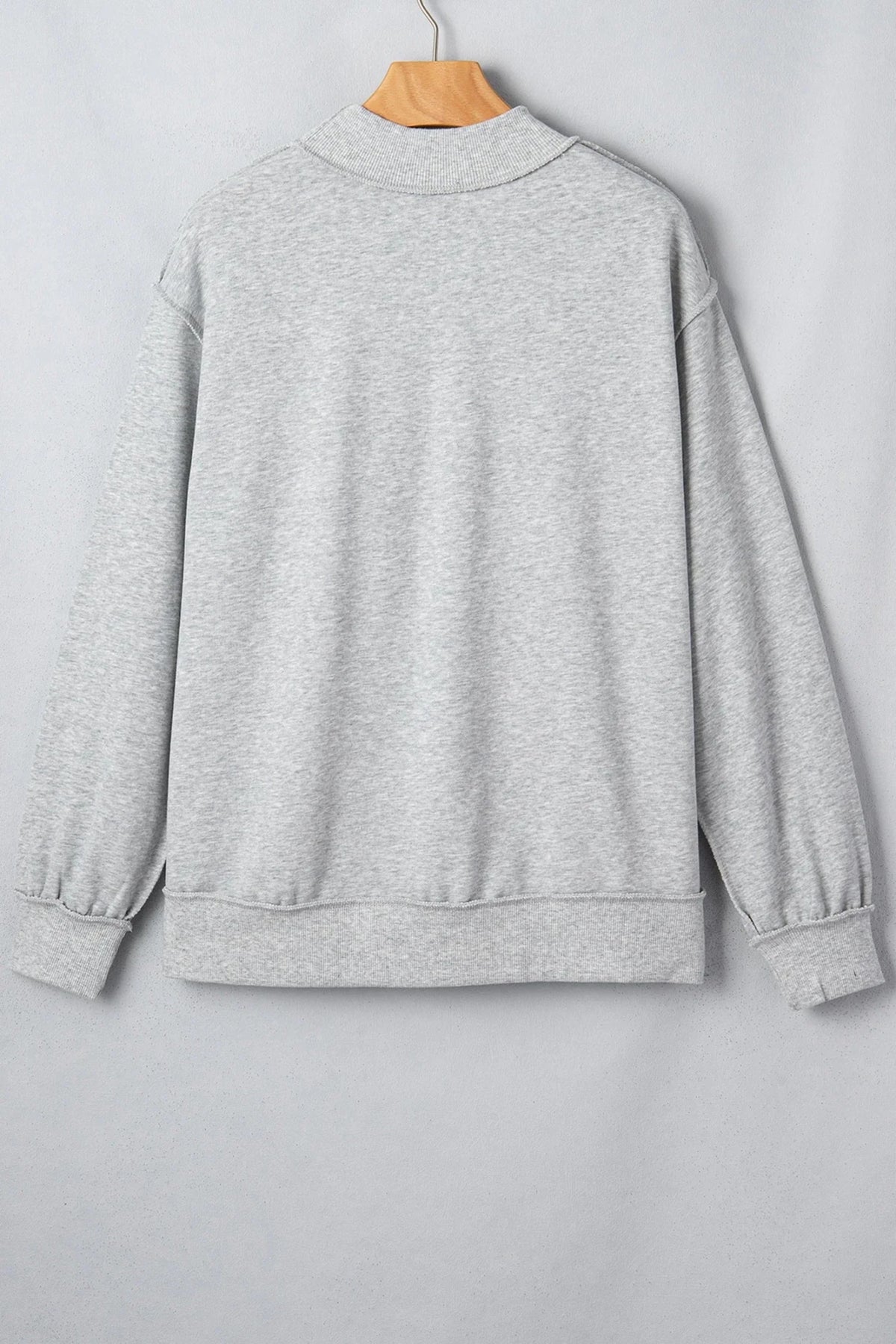 STATE Embroidered Exposed Seam Mock Neck Sweatshirt - Rooted & Reckless Co.