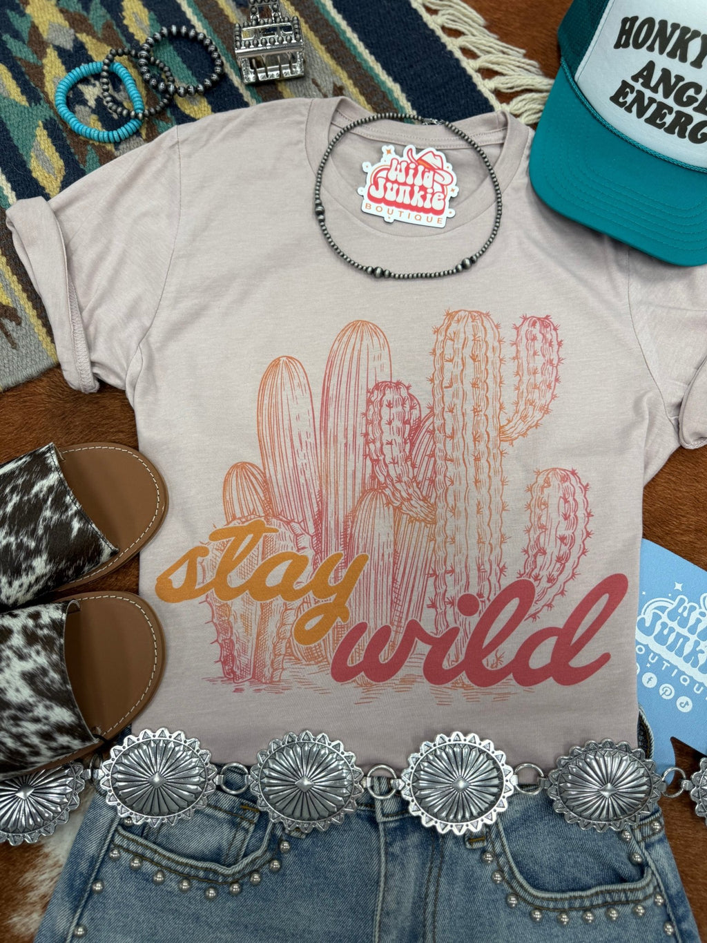Stay Wild Cactus Graphic Tee - Rooted & Reckless Co.