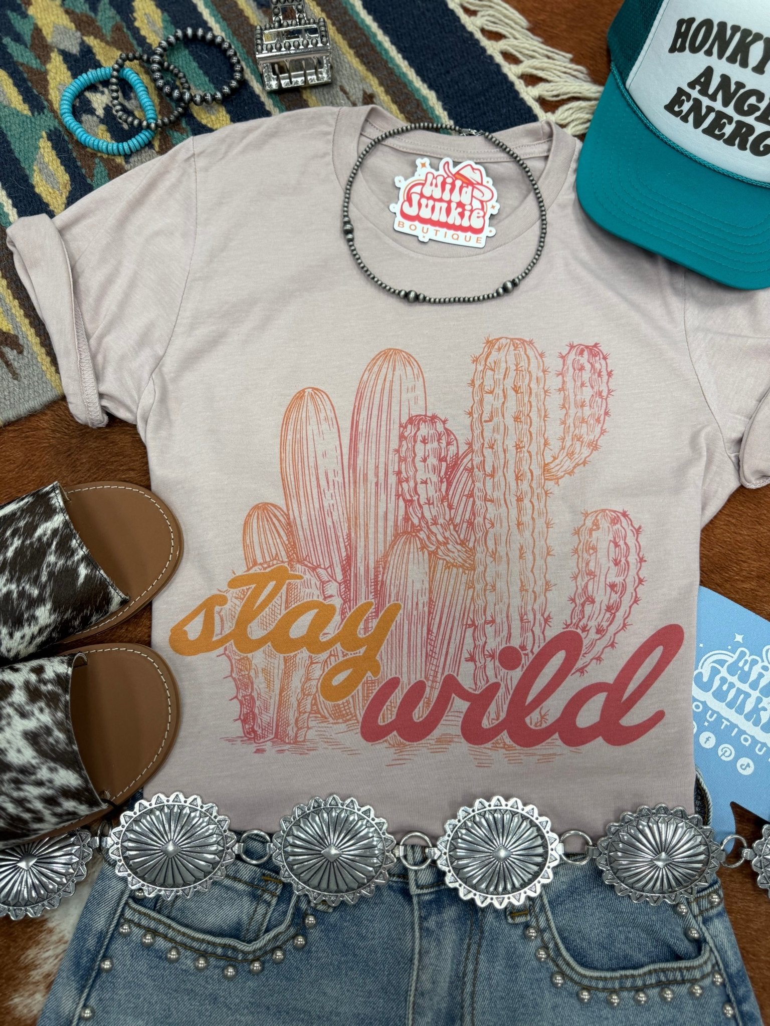 Stay Wild Cactus Graphic Tee - Rooted & Reckless Co.