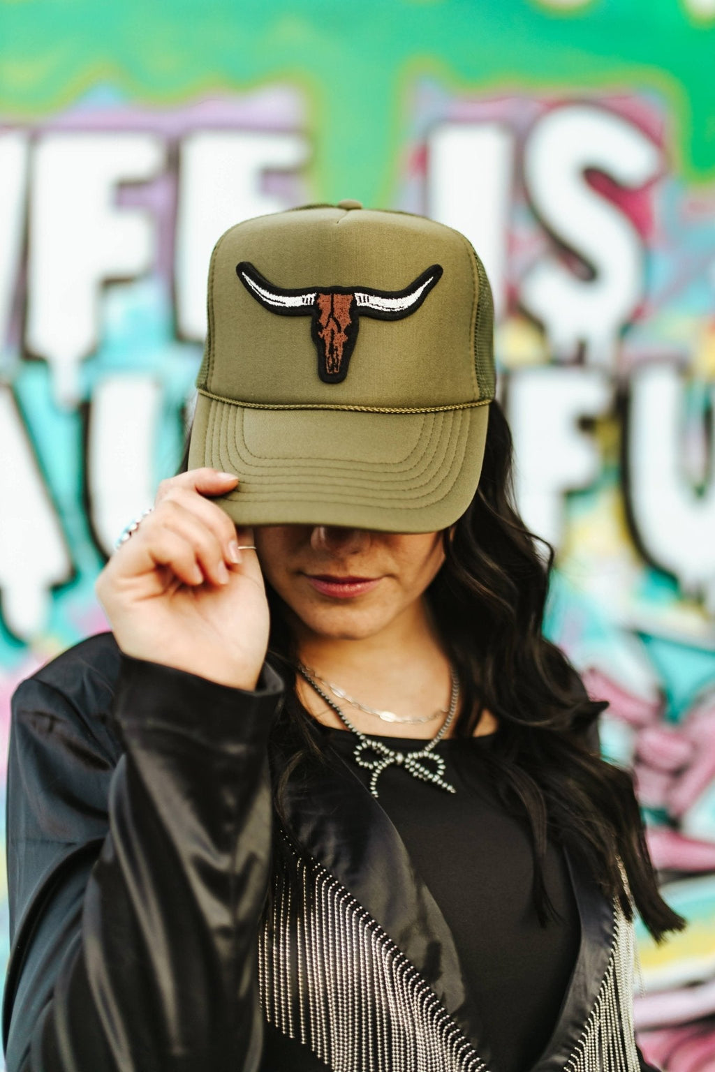 Steer Skull Patch Trucker Hat - Rooted & Reckless Co.