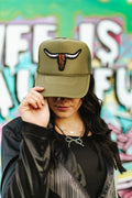 Steer Skull Patch Trucker Hat - Rooted & Reckless Co.