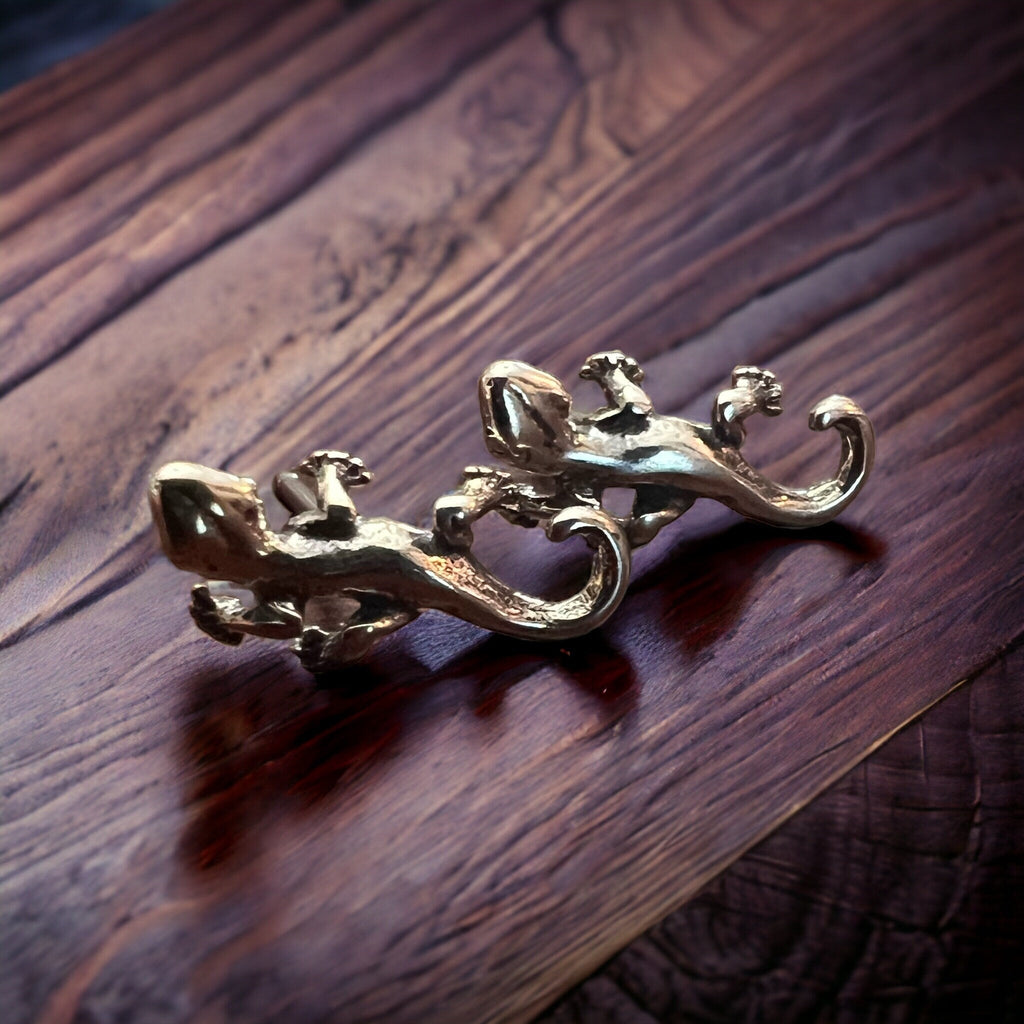 Sterling Gecko Post Earrings - Rooted & Reckless Co.