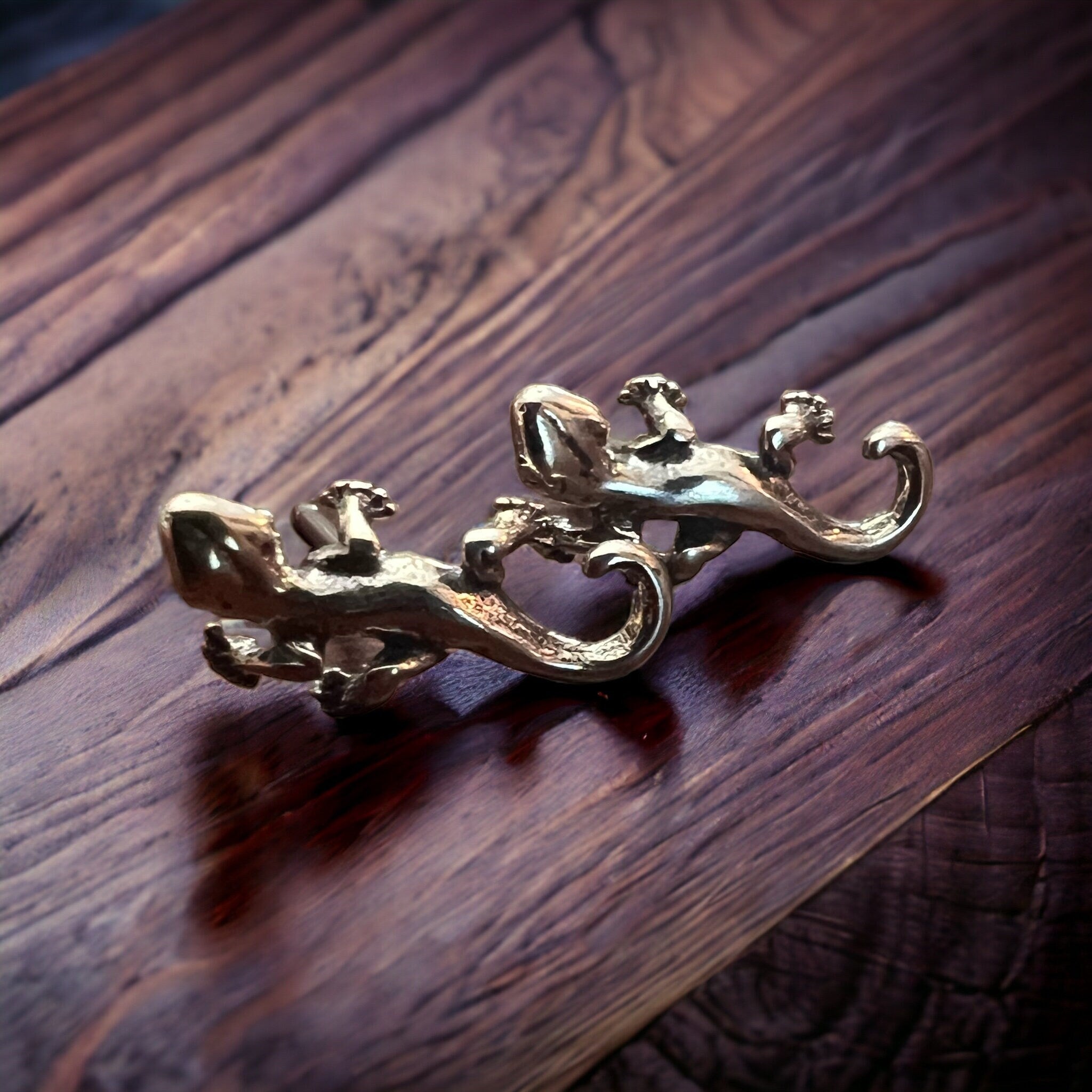 Sterling Gecko Post Earrings - Rooted & Reckless Co.