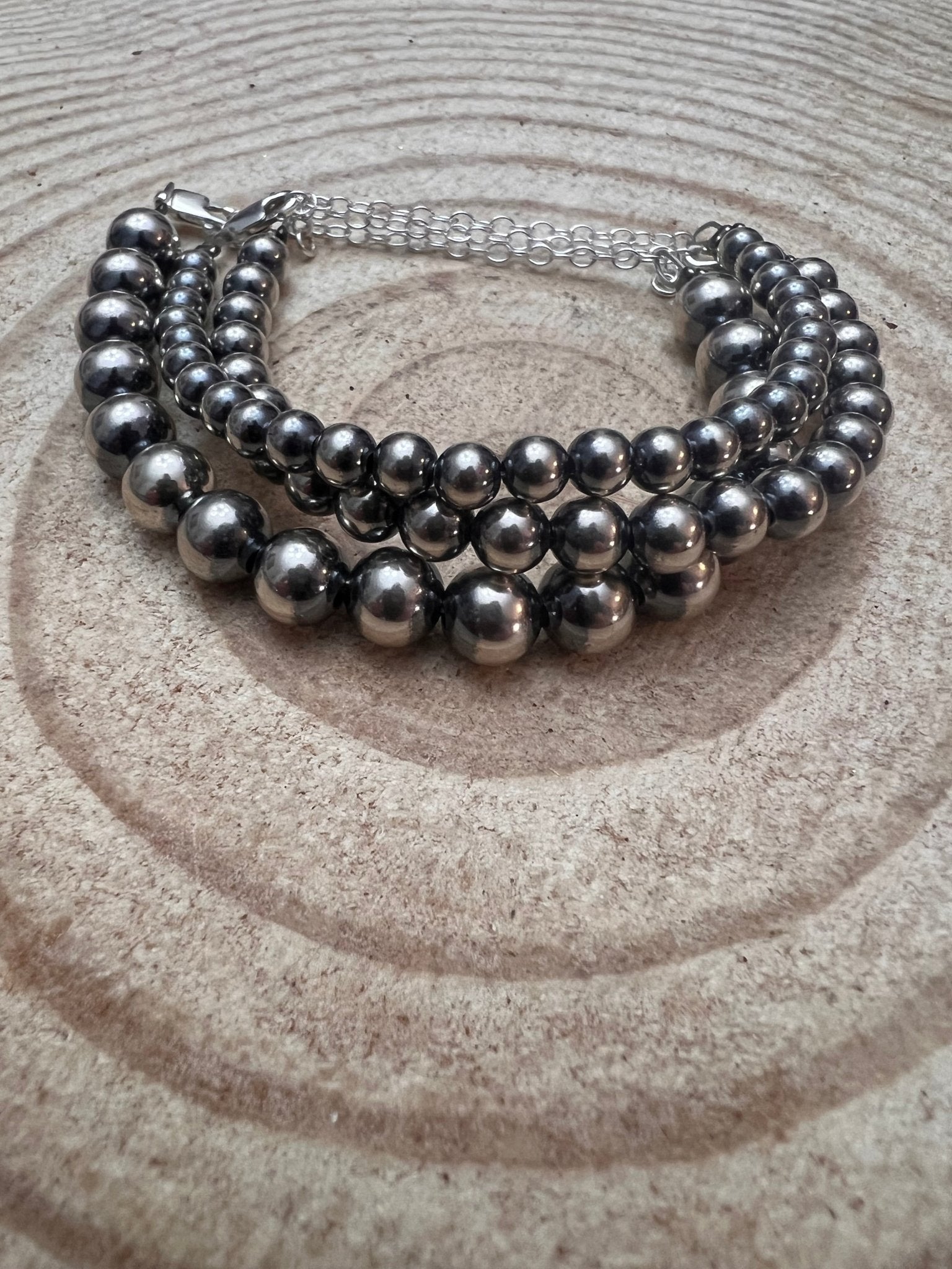Sterling Pearl Bracelet — Available in 3mm, 4mm, 5mm, or 6mm - Rooted & Reckless Co.