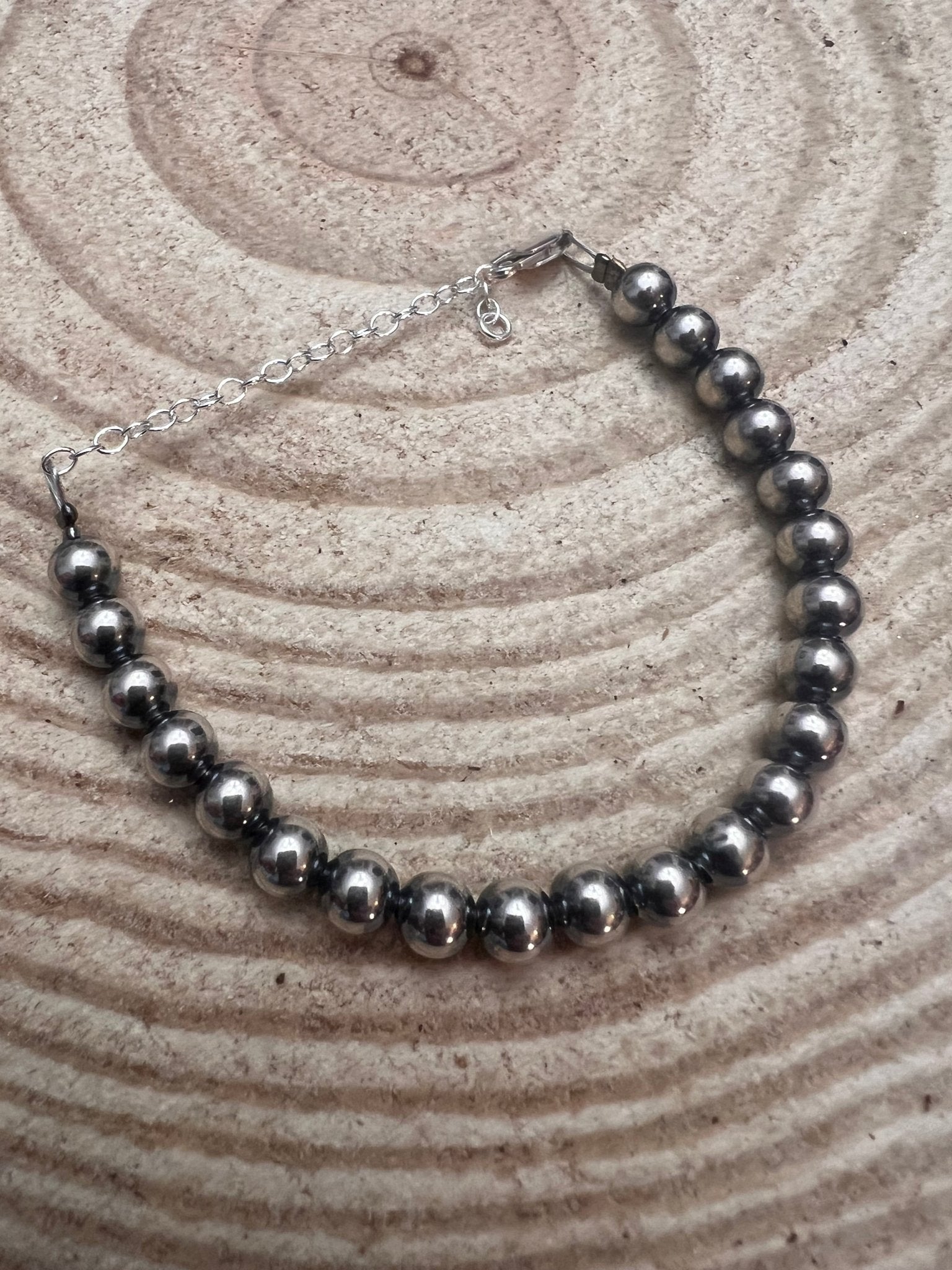 Sterling Pearl Bracelet — Available in 3mm, 4mm, 5mm, or 6mm - Rooted & Reckless Co.