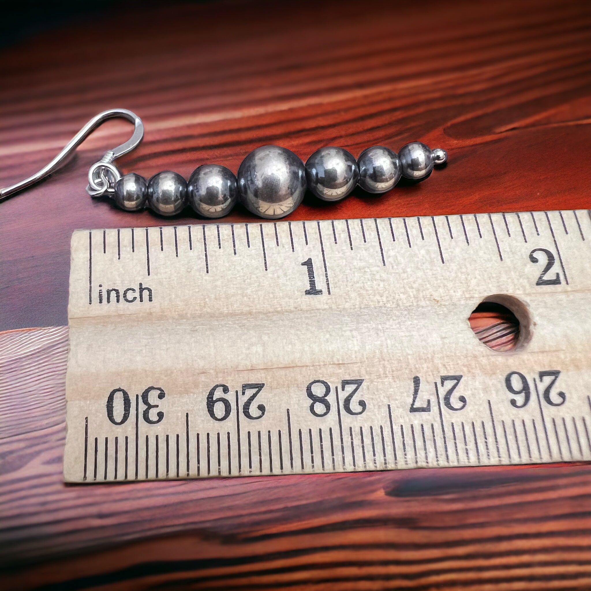 Sterling Pearl Drop Earrings — 1.5 inch drop (Made in USA, 4-5-6-8mm) - Rooted & Reckless Co.