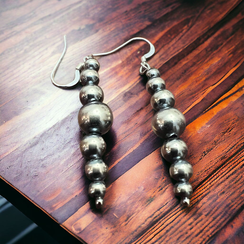 Sterling Pearl Drop Earrings — 1.5 inch drop (Made in USA, 4-5-6-8mm) - Rooted & Reckless Co.
