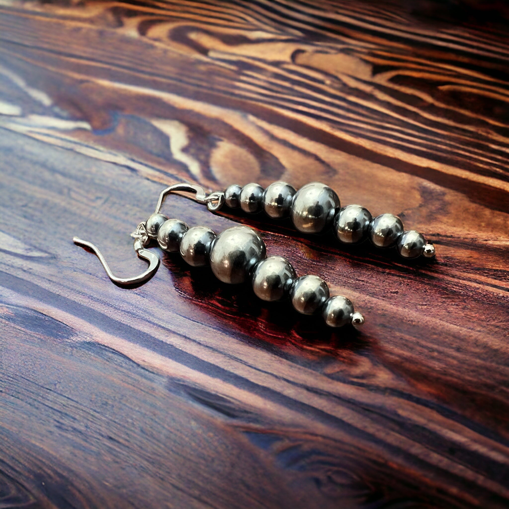 Sterling Pearl Drop Earrings — 1.5 inch drop (Made in USA, 4-5-6-8mm) - Rooted & Reckless Co.