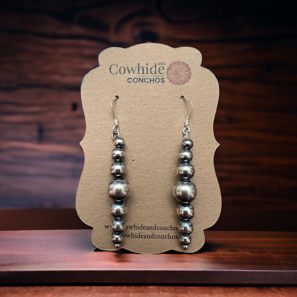 Sterling Pearl Drop Earrings — 1.5 inch drop (Made in USA, 4-5-6-8mm) - Rooted & Reckless Co.