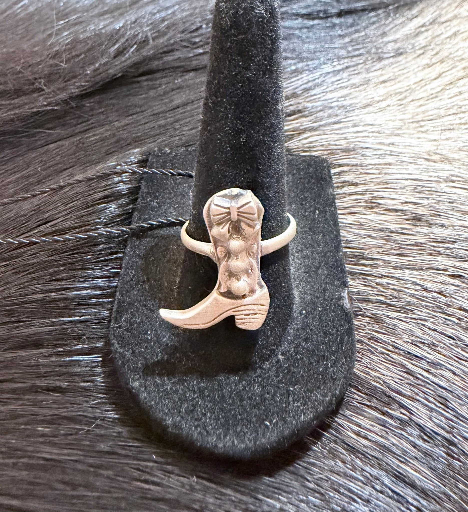 Sterling Silver Cowboy Boot Ring - Rooted & Reckless Co.