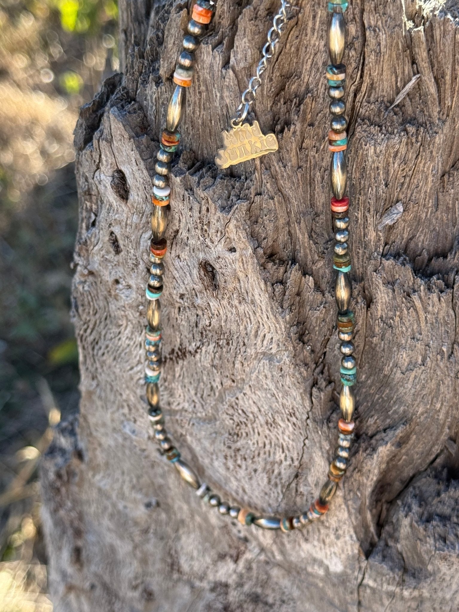 Sterling Silver Cowboy Trail Heishi Beaded Choker - Rooted & Reckless Co.