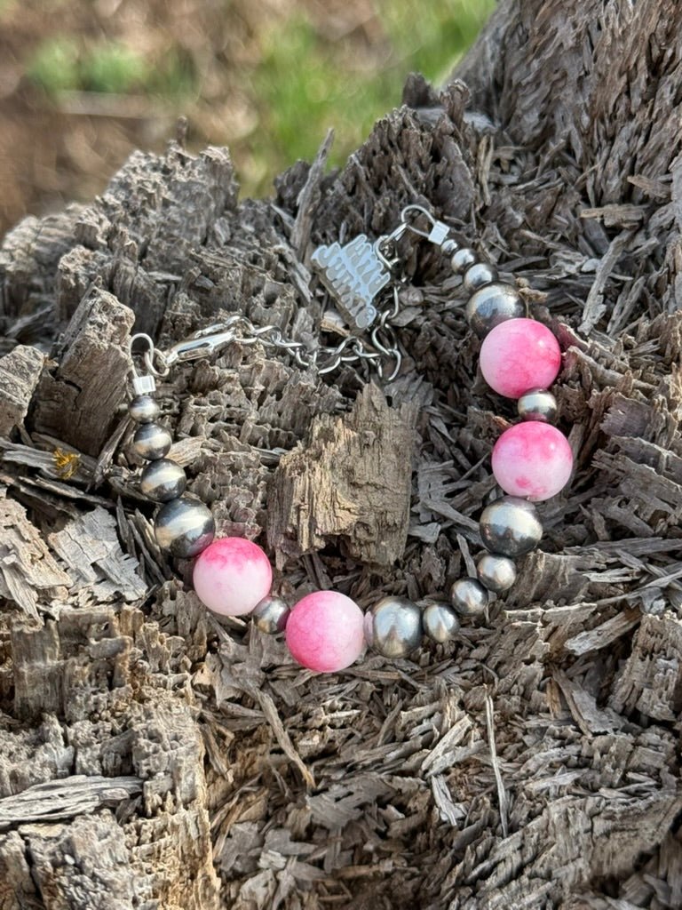 Sterling Silver Desert Rose Beaded Bracelet - Rooted & Reckless Co.