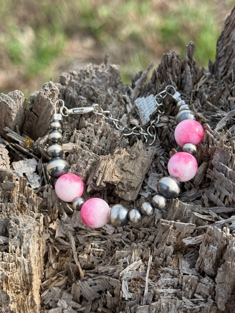 Sterling Silver Desert Rose Beaded Bracelet - Rooted & Reckless Co.
