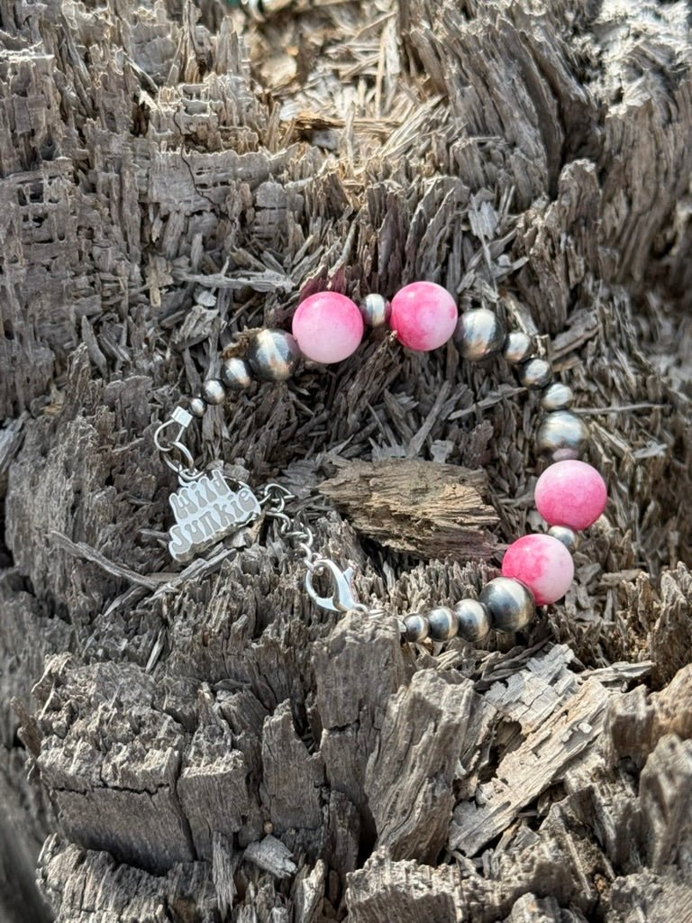 Sterling Silver Desert Rose Beaded Bracelet - Rooted & Reckless Co.