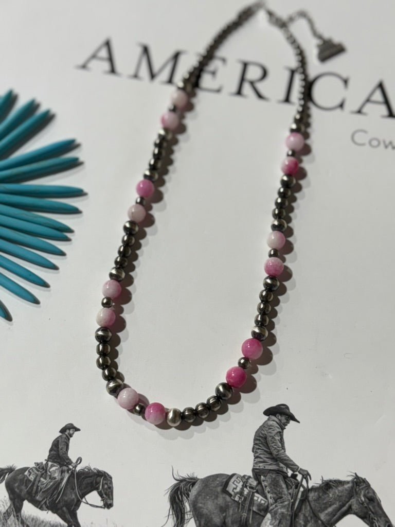 Sterling Silver Desert Rose Beaded Necklace - Rooted & Reckless Co.