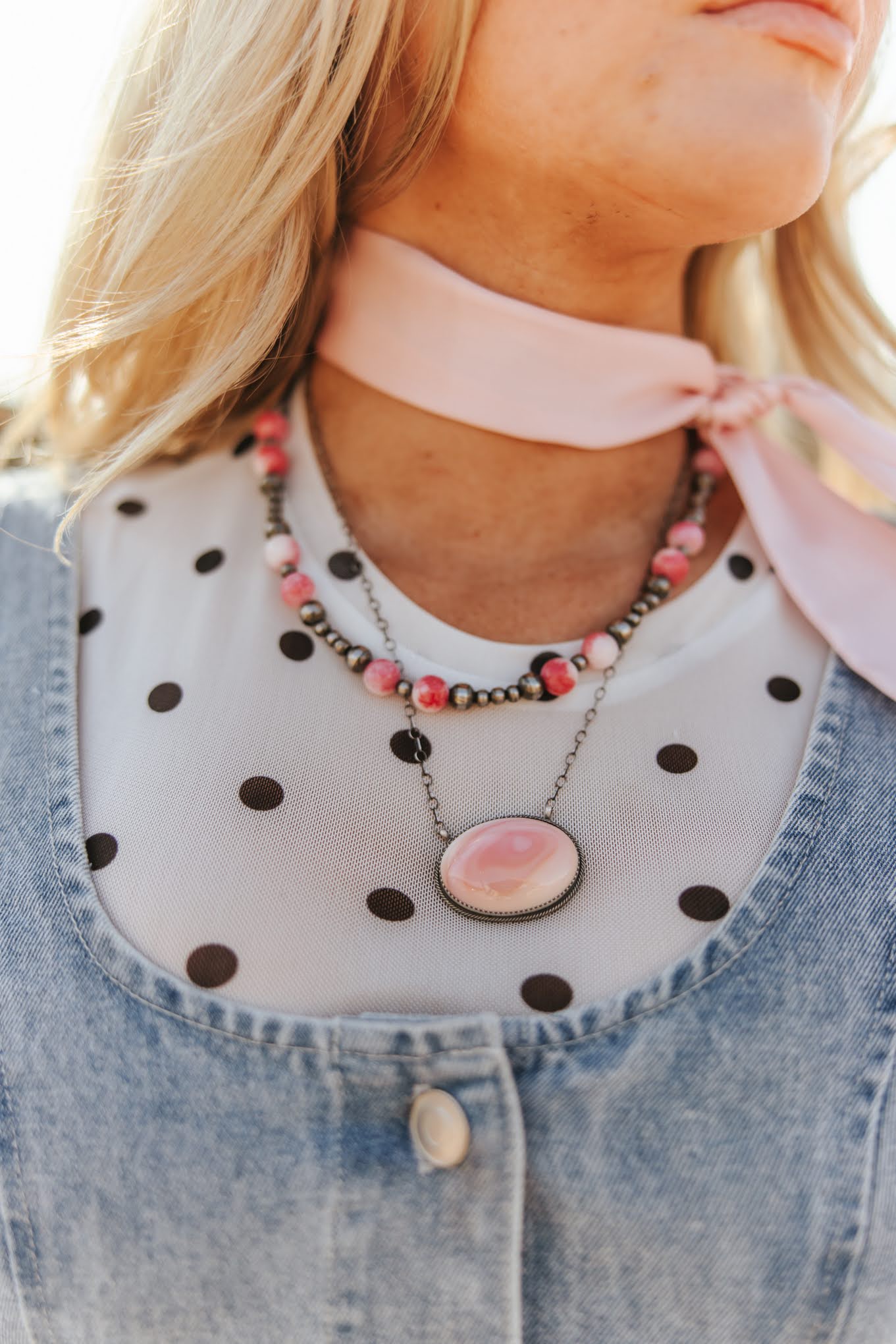 Sterling Silver Desert Rose Beaded Necklace - Rooted & Reckless Co.