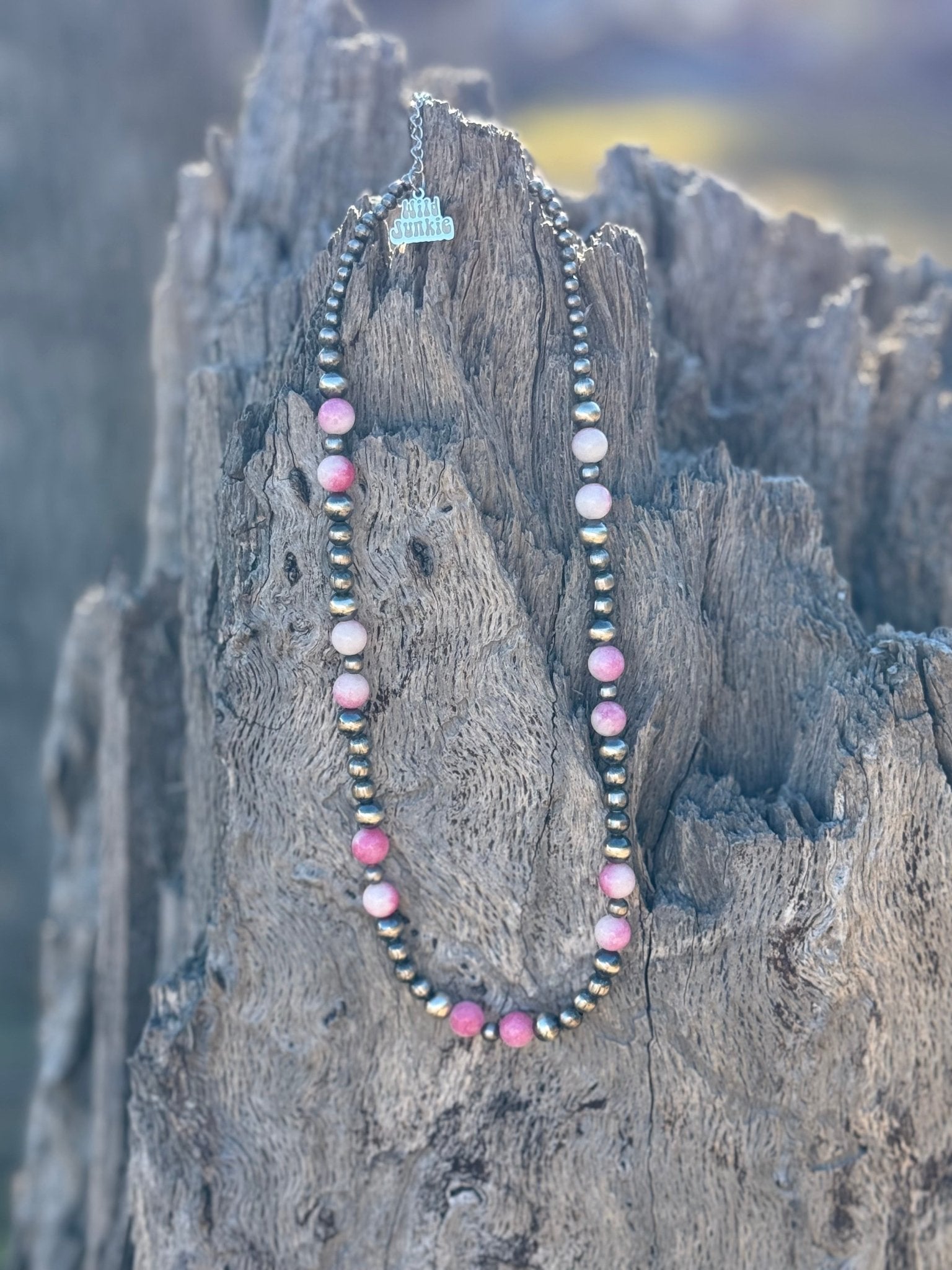Sterling Silver Desert Rose Beaded Necklace - Rooted & Reckless Co.
