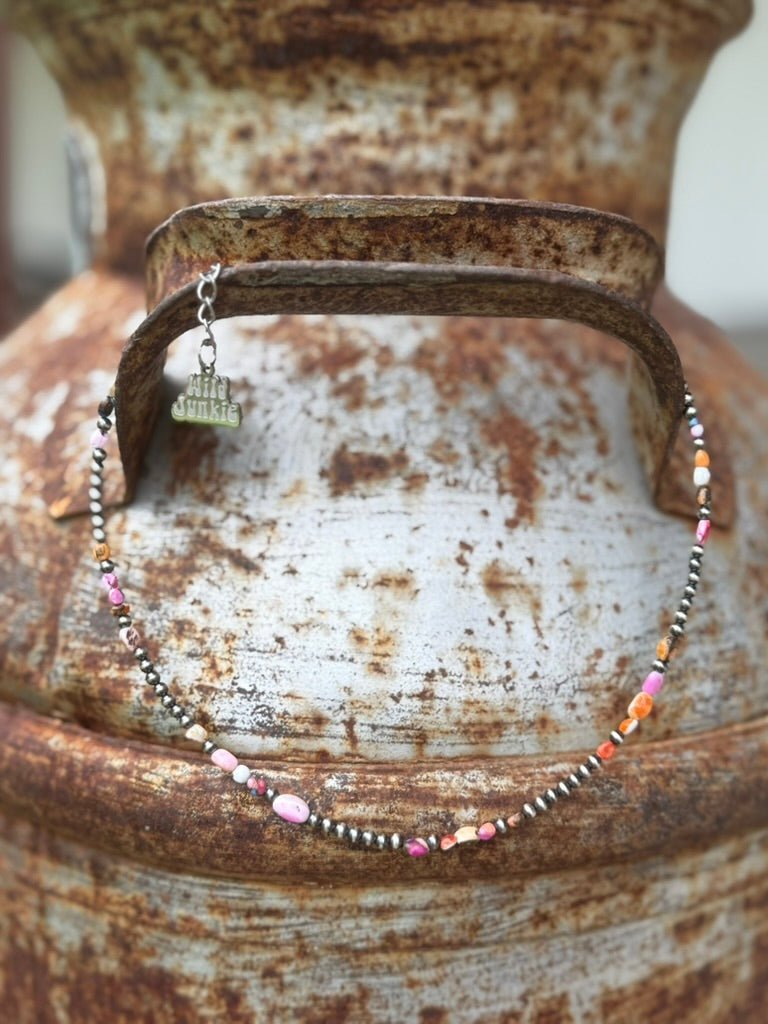 Sterling Silver Desert Sunrise Beaded Necklace - Rooted & Reckless Co.