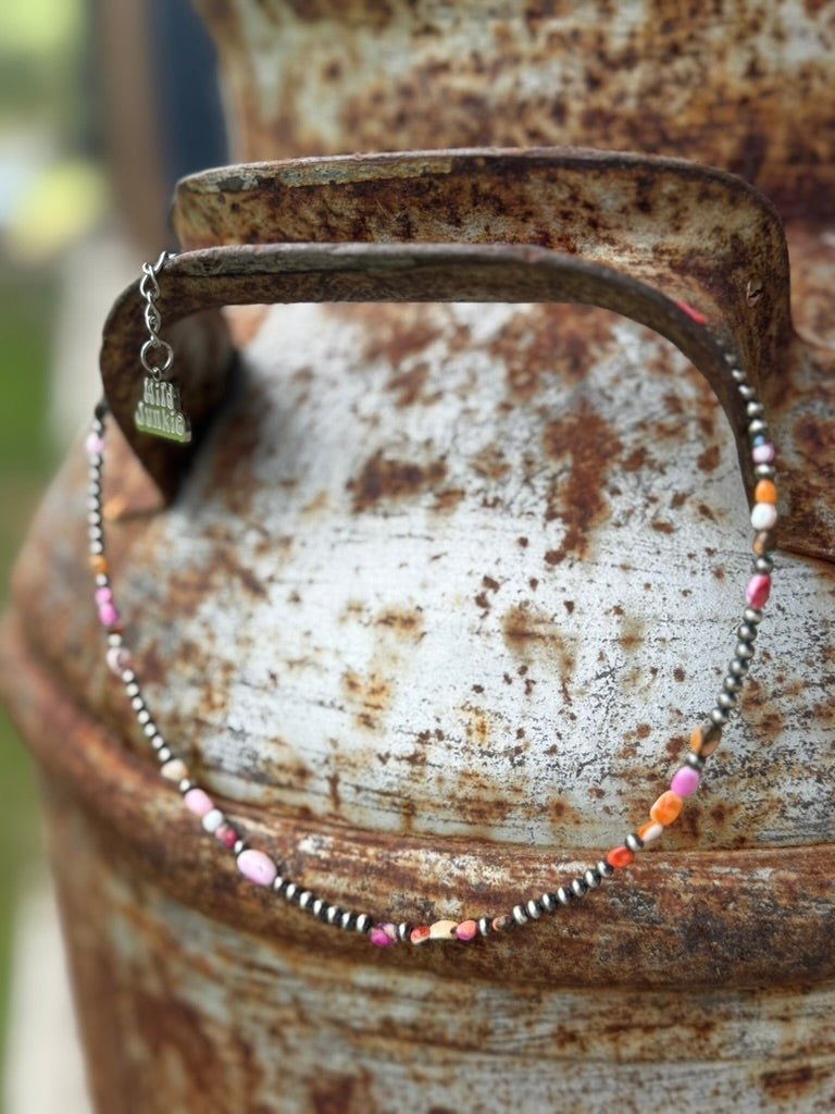 Sterling Silver Desert Sunrise Beaded Necklace - Rooted & Reckless Co.