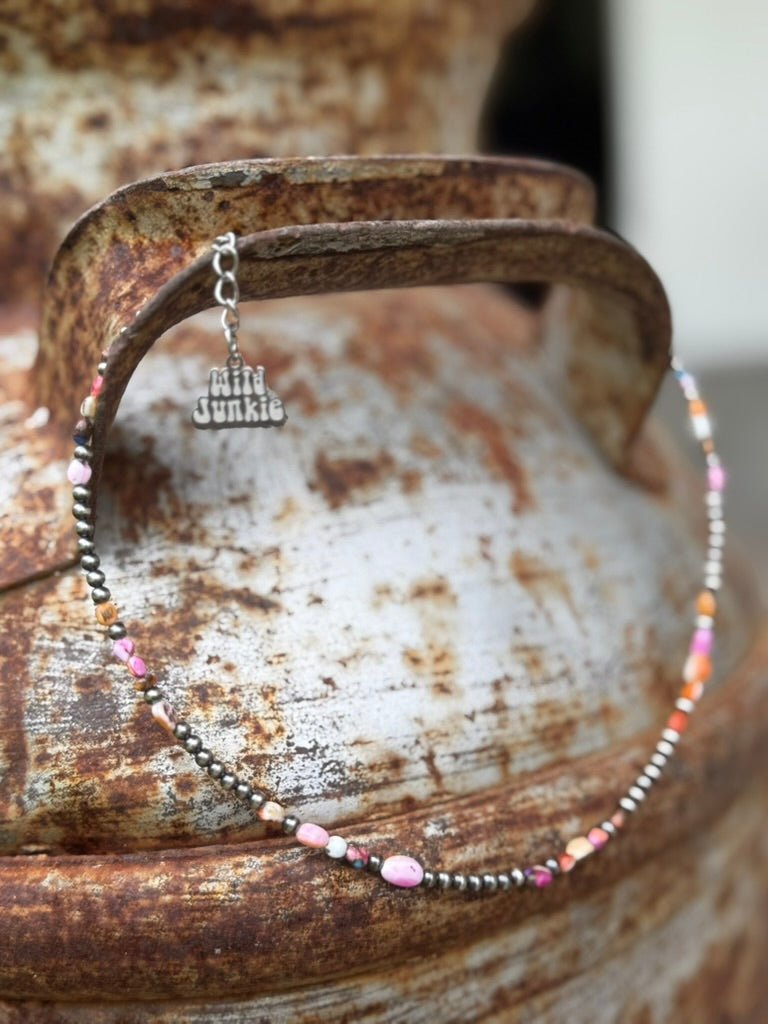 Sterling Silver Desert Sunrise Beaded Necklace - Rooted & Reckless Co.