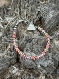 Sterling Silver Desert Sunset Shell Heishi Bead Bracelet - Rooted & Reckless Co.