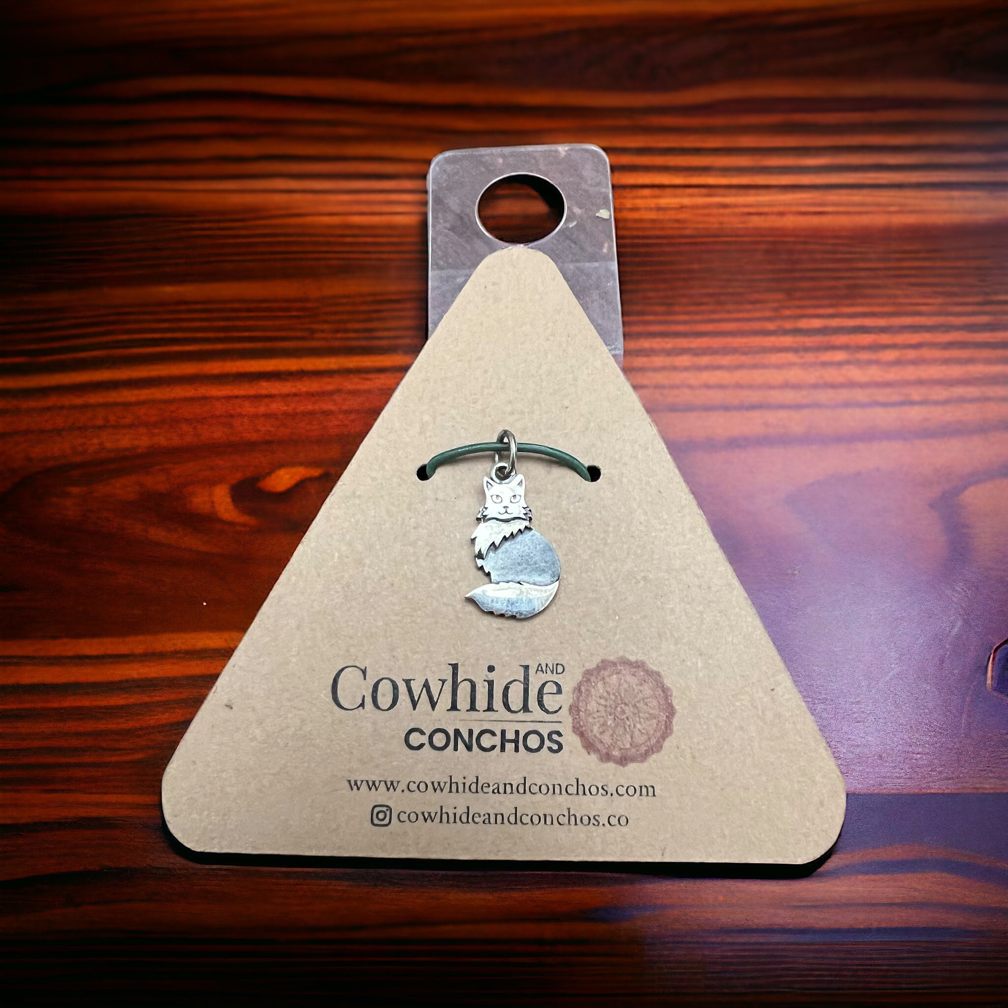 Sterling Silver Fluffy Cat Charm/Pendant — Whimsical Feline Western Statement - Rooted & Reckless Co.